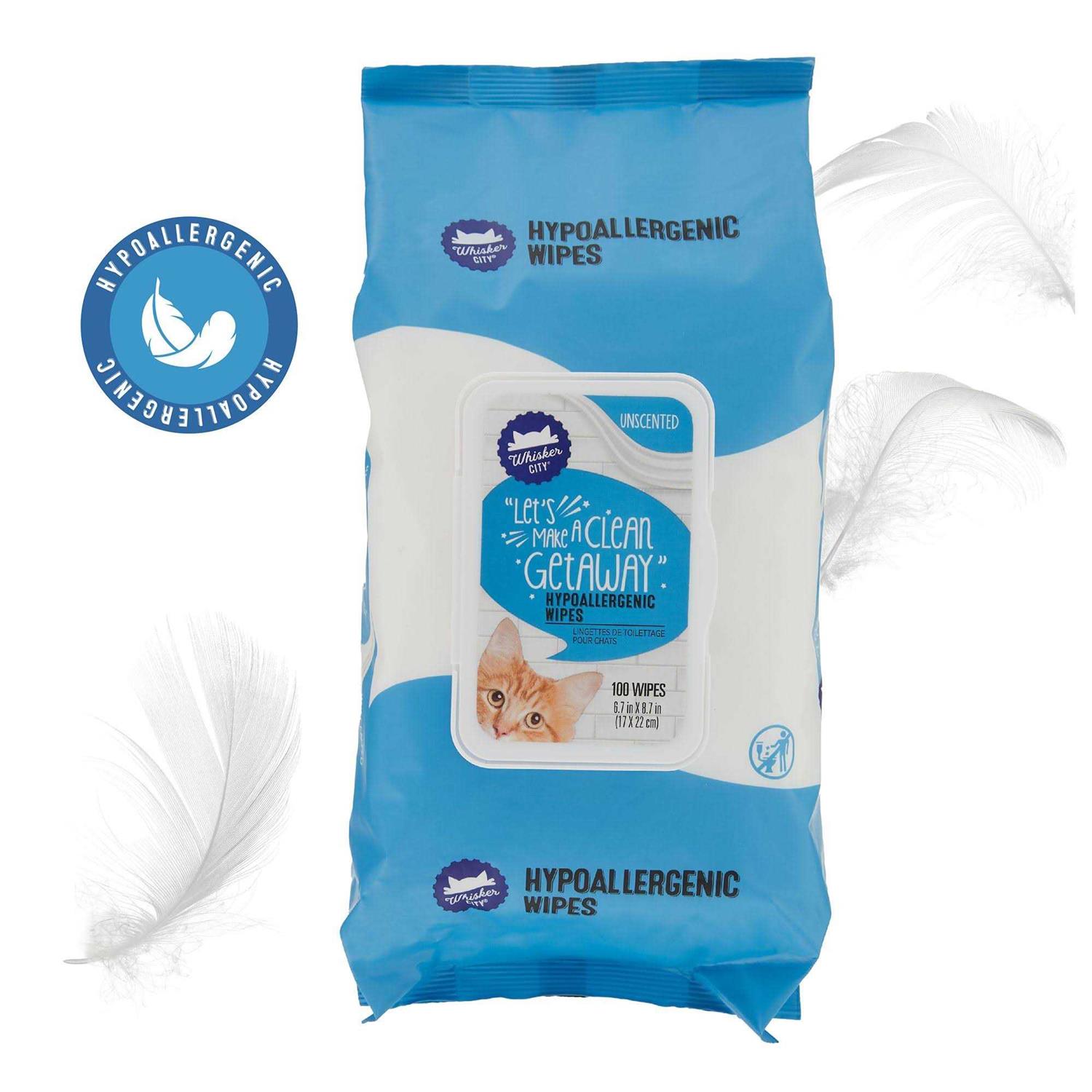 Whisker City Hypoallergenic Wipes Unscented - Healthber