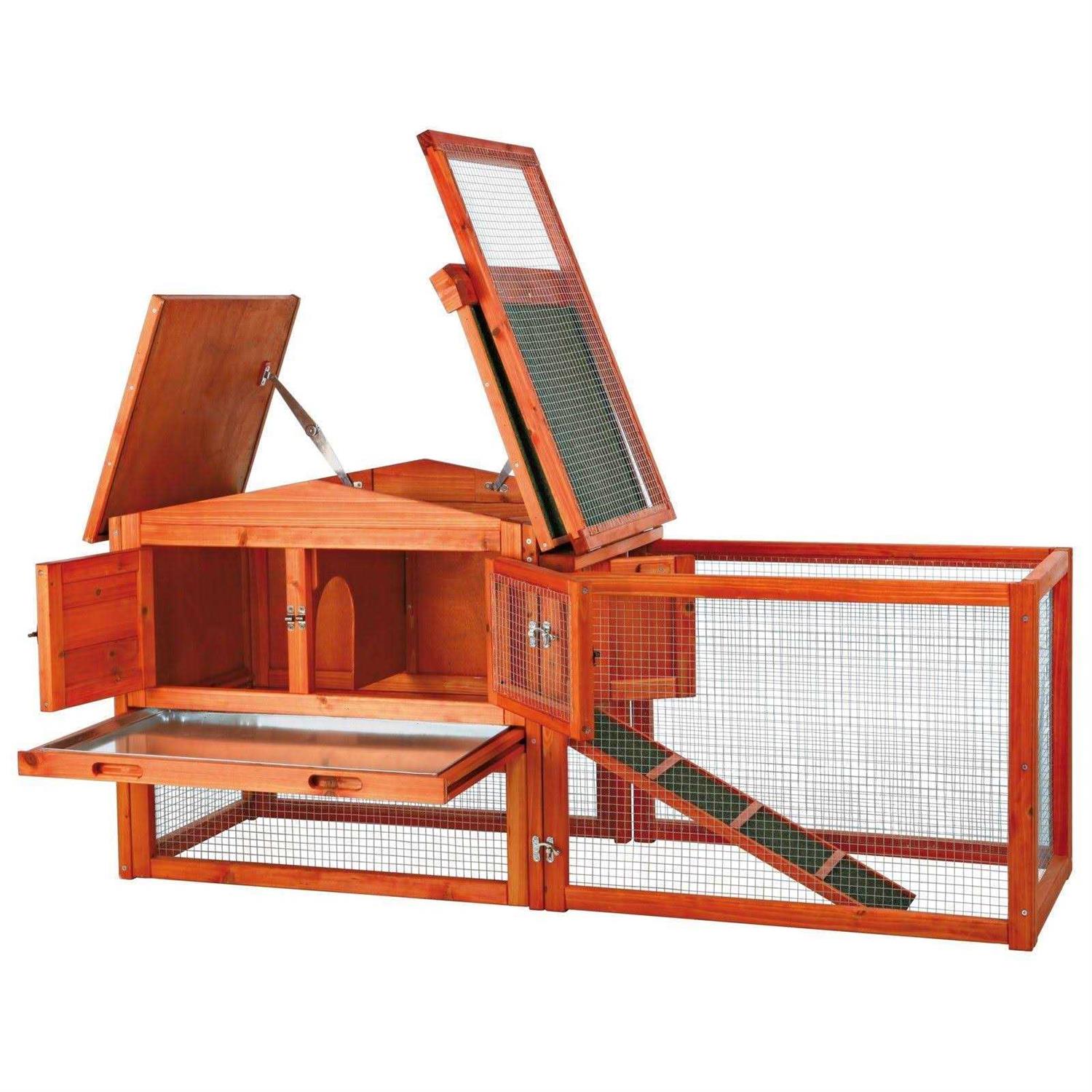 Trixie Rabbit Hutch with Outdoor Run - Healthber