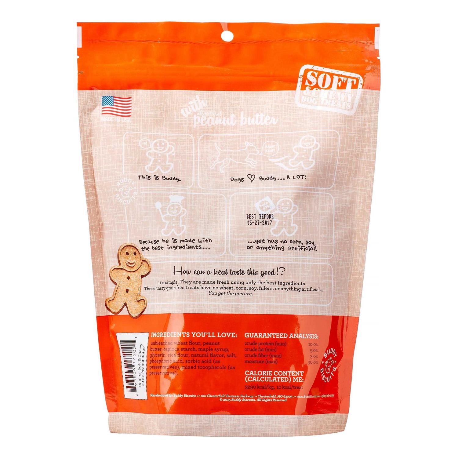 Buddy Biscuits Peanut Butter Soft and Chewy Dog Treats - Healthber