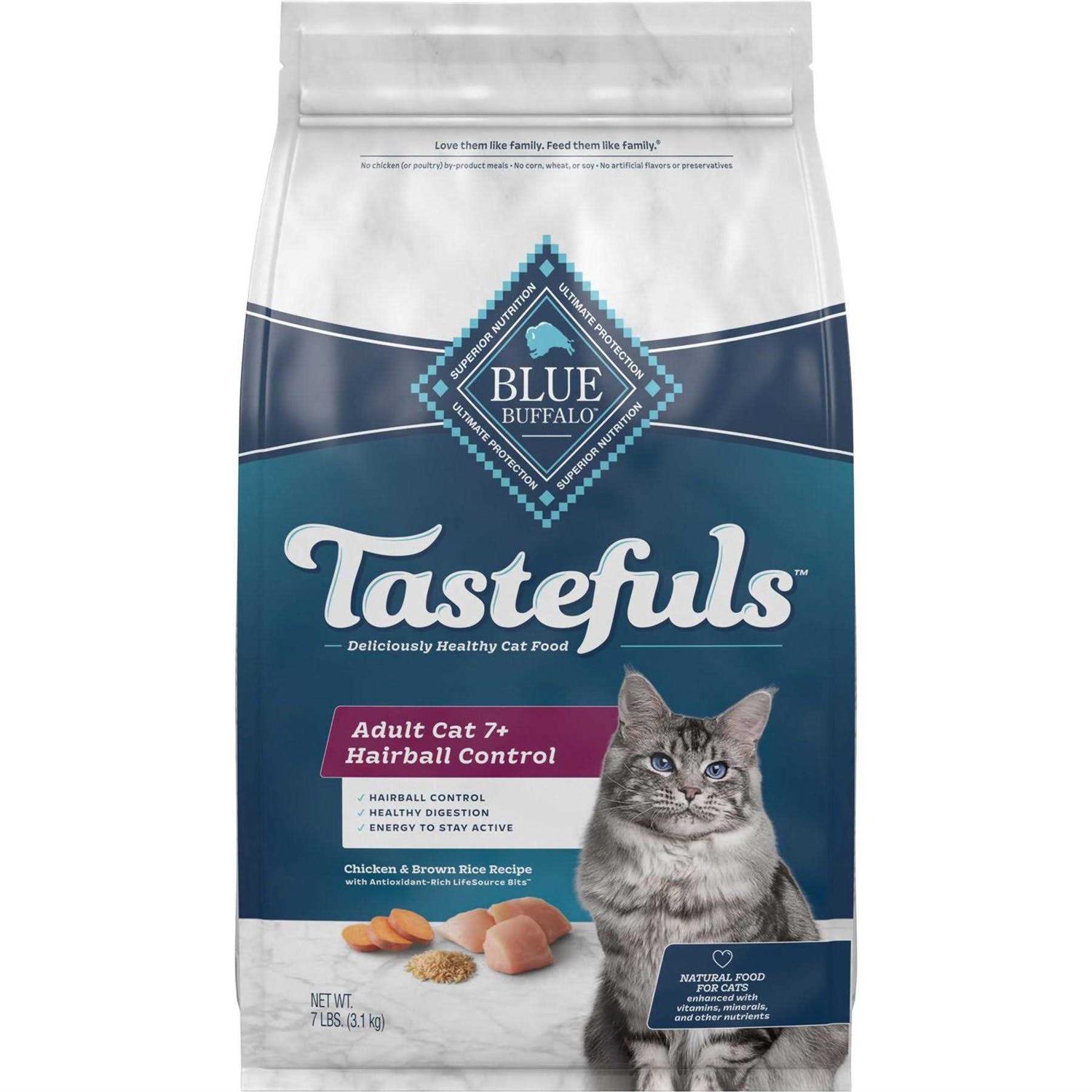 Blue Buffalo Indoor Hairball Control Mature Dry Cat Food - Healthber