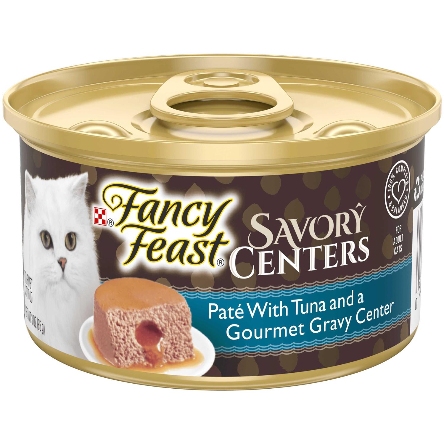 Fancy Feast Savory Centers Tuna Canned Cat Food, 3-oz, case of 24 - Healthber