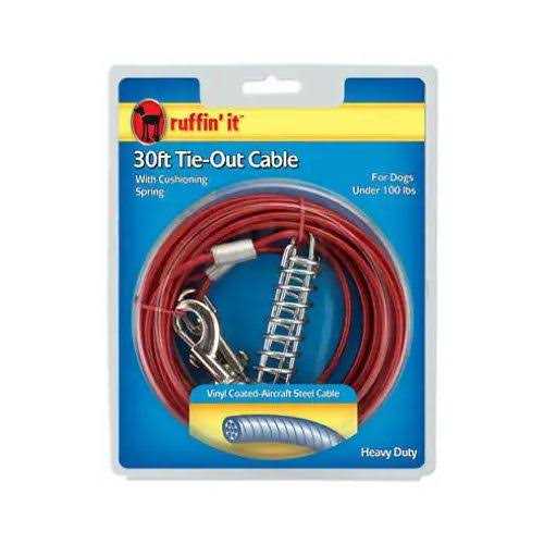 Ruffin’It 29230 Cable Tie-Out with Cushioning Spring Heavy-Duty - Healthber
