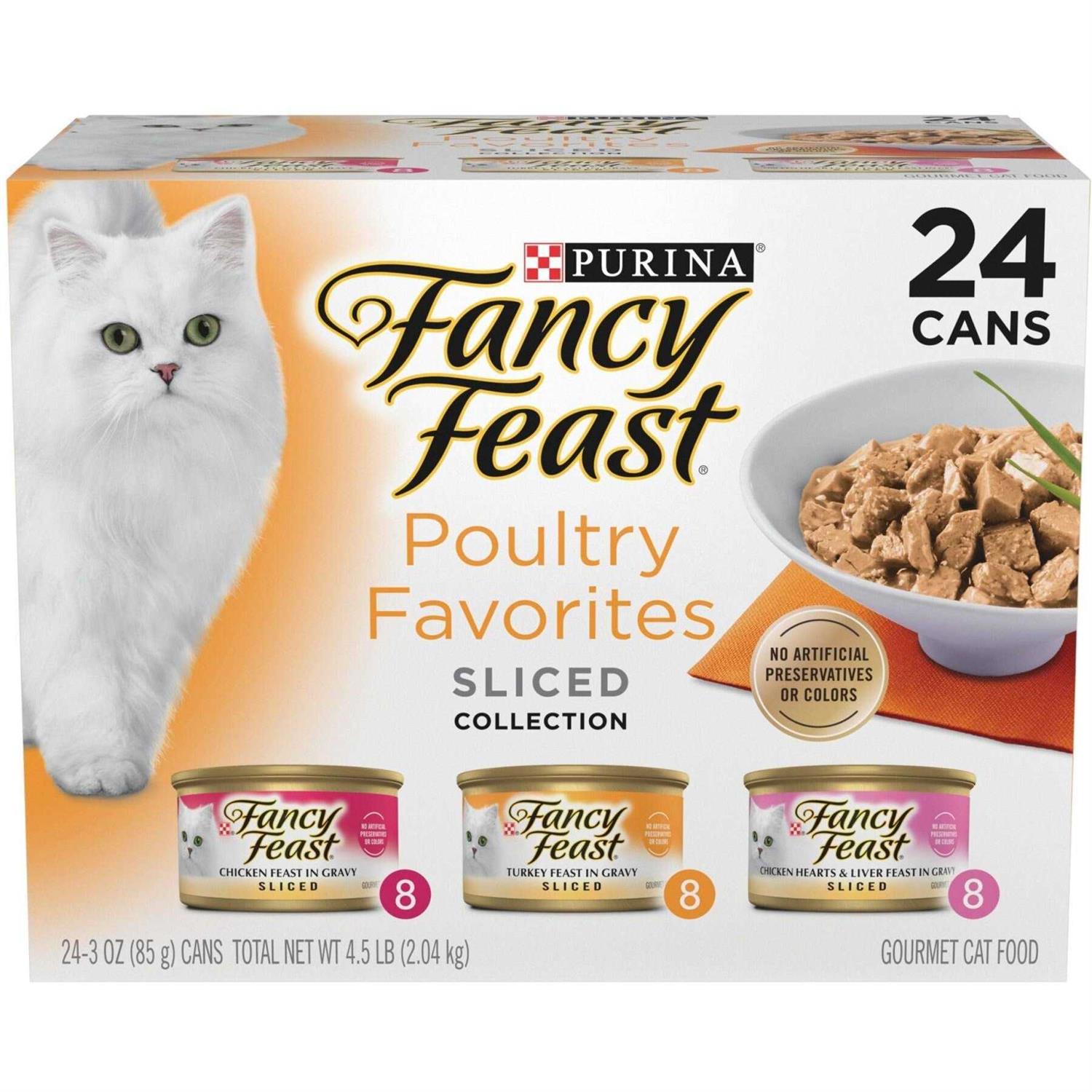 Purina Fancy Feast Gravy Wet Cat Food Variety Pack Poultry Lovers Sliced Collection - Healthber