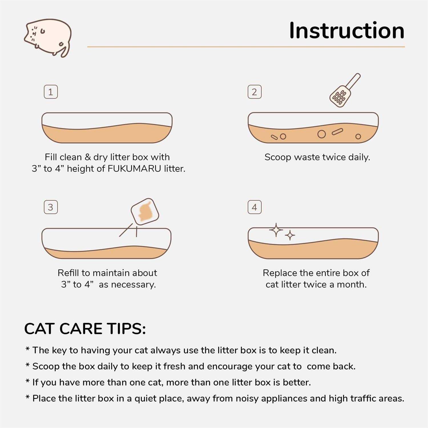 FUKUMARU Tofu Cat Litter Clumping Cat Litter, Dust Free Unscented Flushable Tofu Litter, Natural, Lightweight and Low Tracking Cat Litter - Healthber