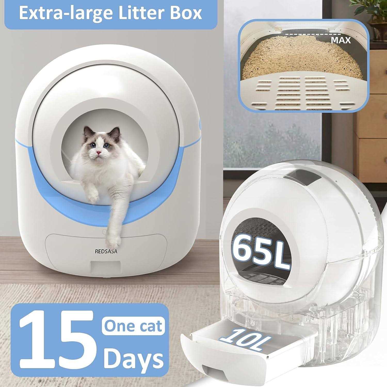 REDSASA Self Cleaning Cat Litter Box Automatic Wifi APP Control - Healthber