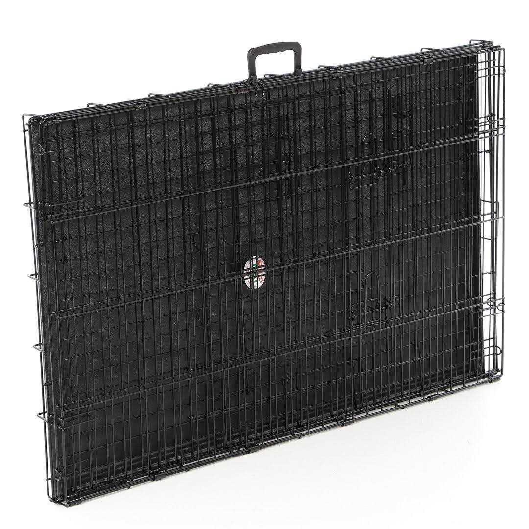 Go Pet Club 2-Door Metal Dog Crate with Divider - Healthber