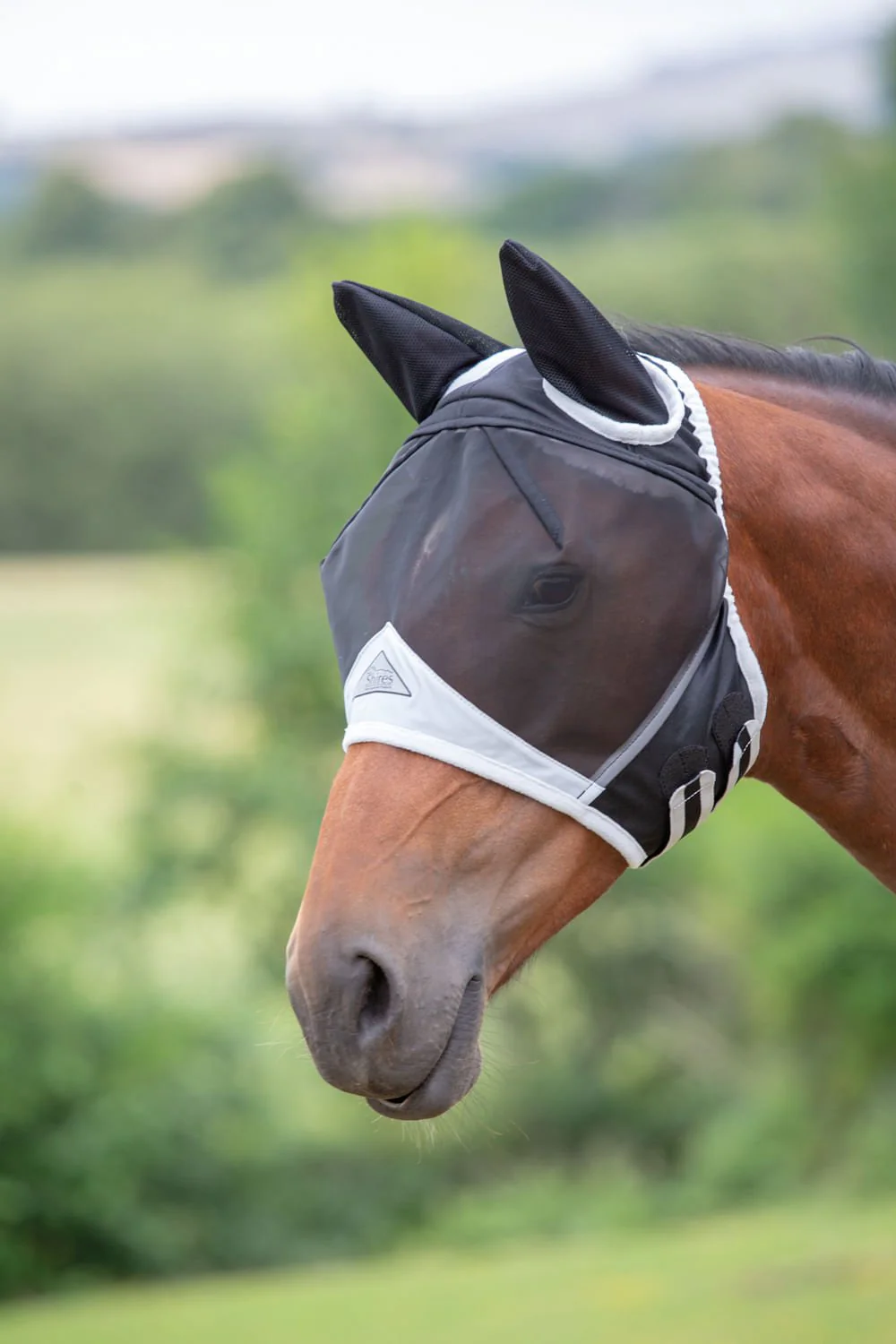 Shires Fine Mesh Horse Fly Mask with Ears - Healthber