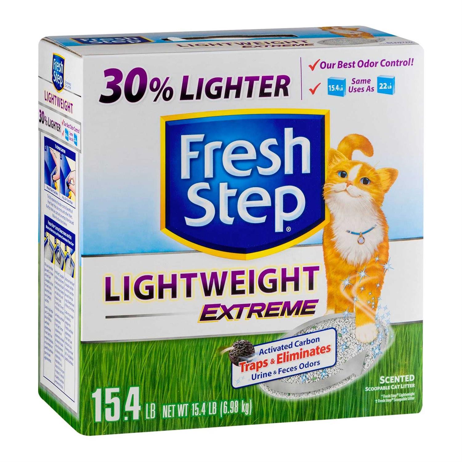 Fresh Step Lightweight Extreme with Febreze Freshness Clumping Cat Litter, Scented – 15.4 lb box - Healthber