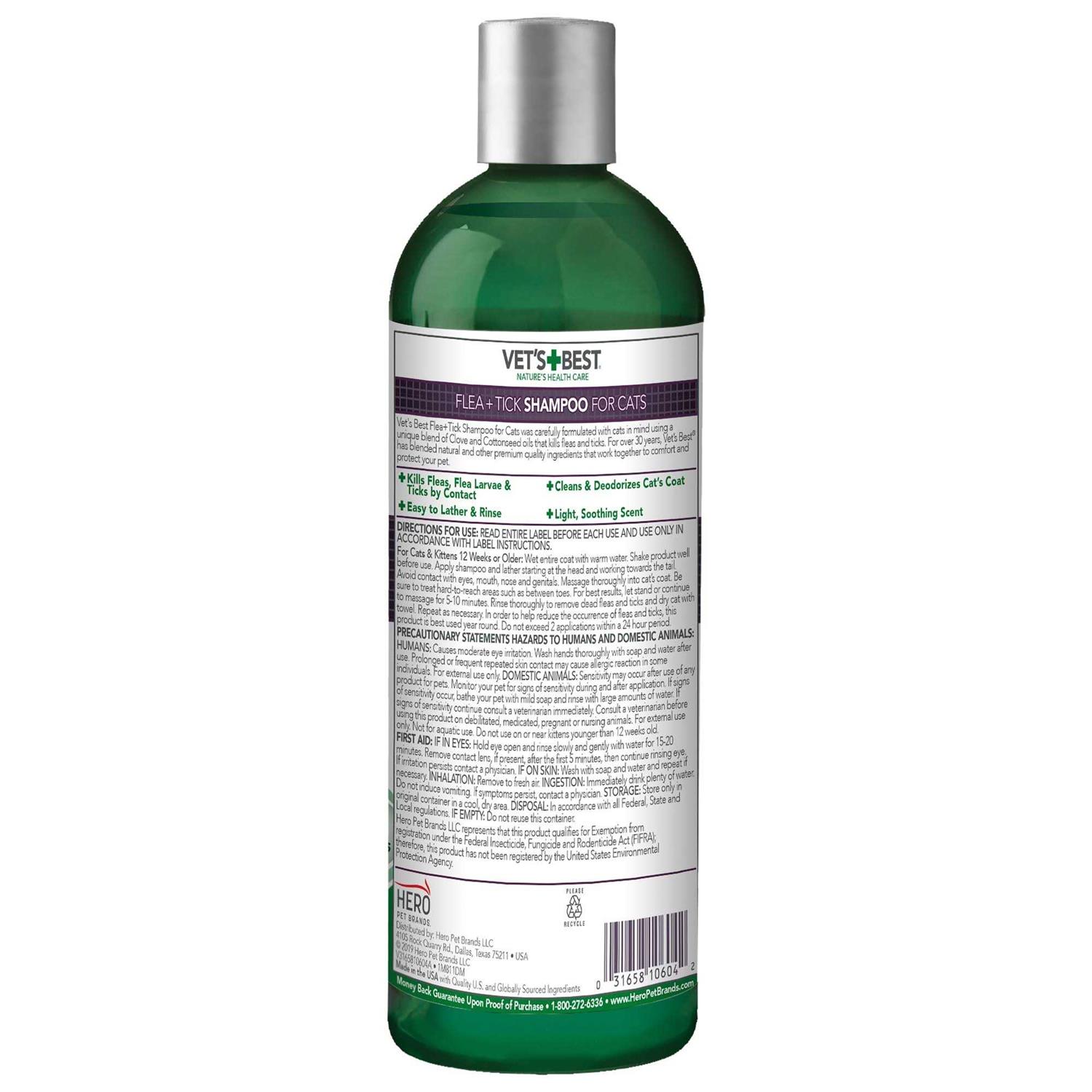 Vet’s Best Flea & Tick Shampoo for Cats - Healthber