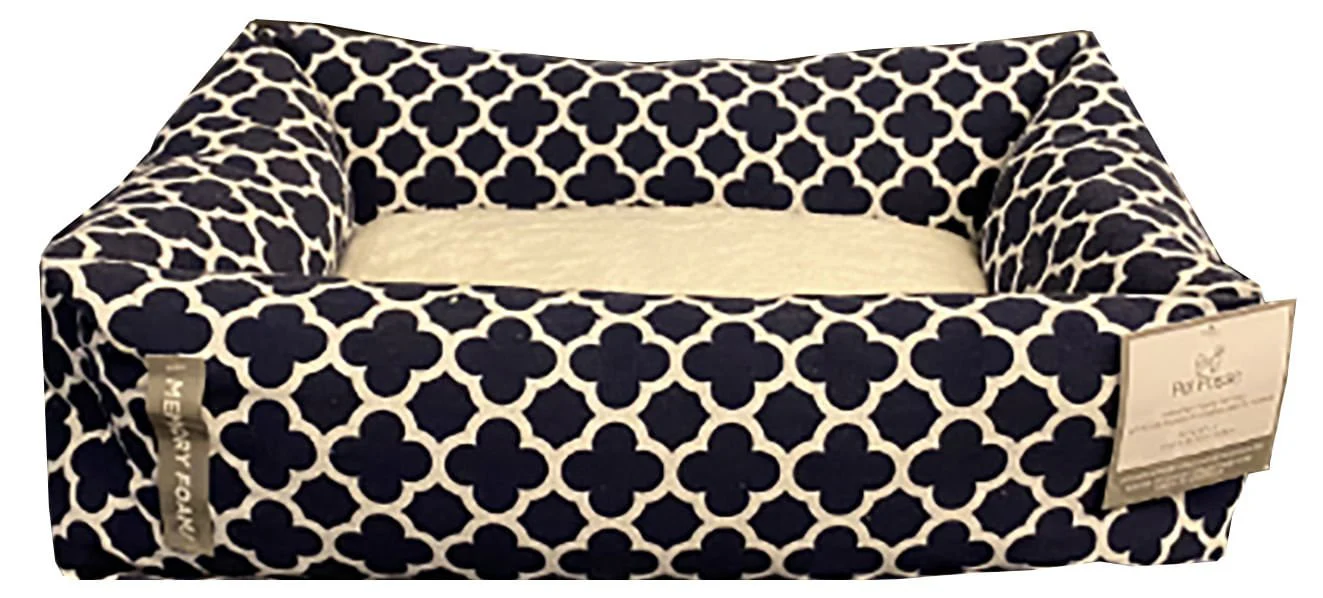 Memory Foam Rectangle Bed With Sherpa Lining - Healthber