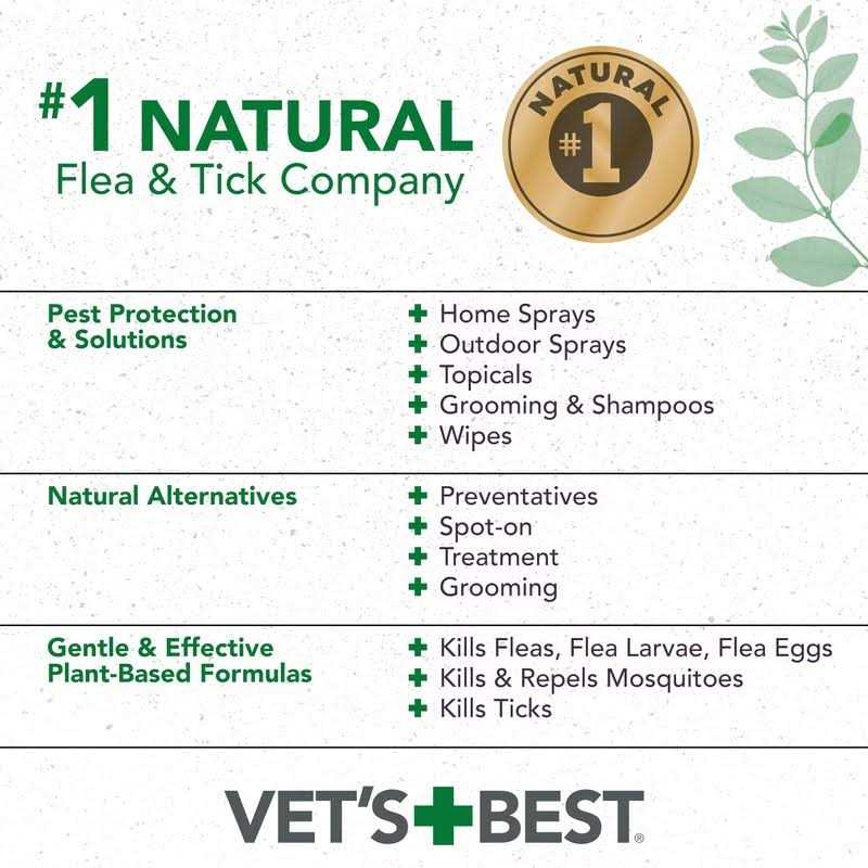 Vet’s Best Flea and Tick Wipes for Dogs & Cats - Healthber