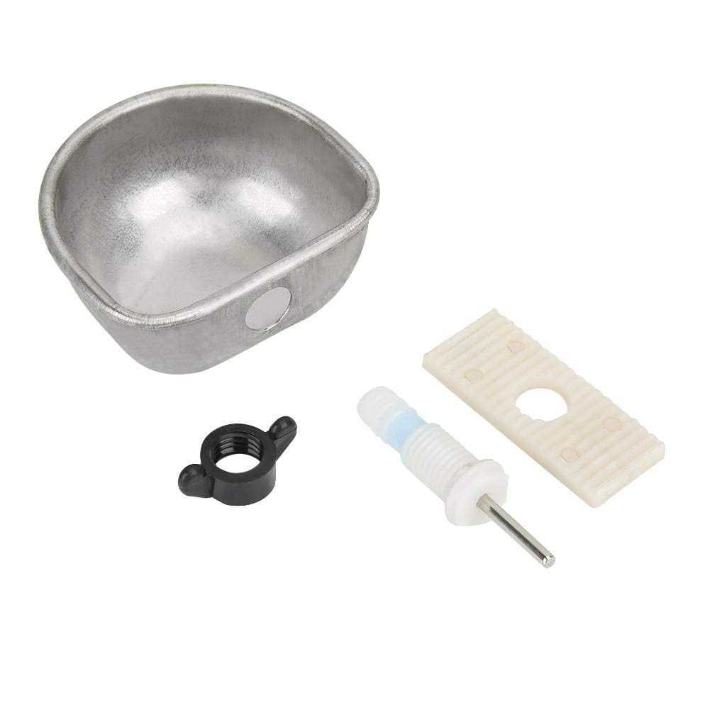 10Pcs Stainless Steel Rabbit Water Dispenser Rabbit Water Feeder with Bowl Automatic Rabbit Drinker Removable Hanging Pet Cage Water Bowls Rabbit - Healthber