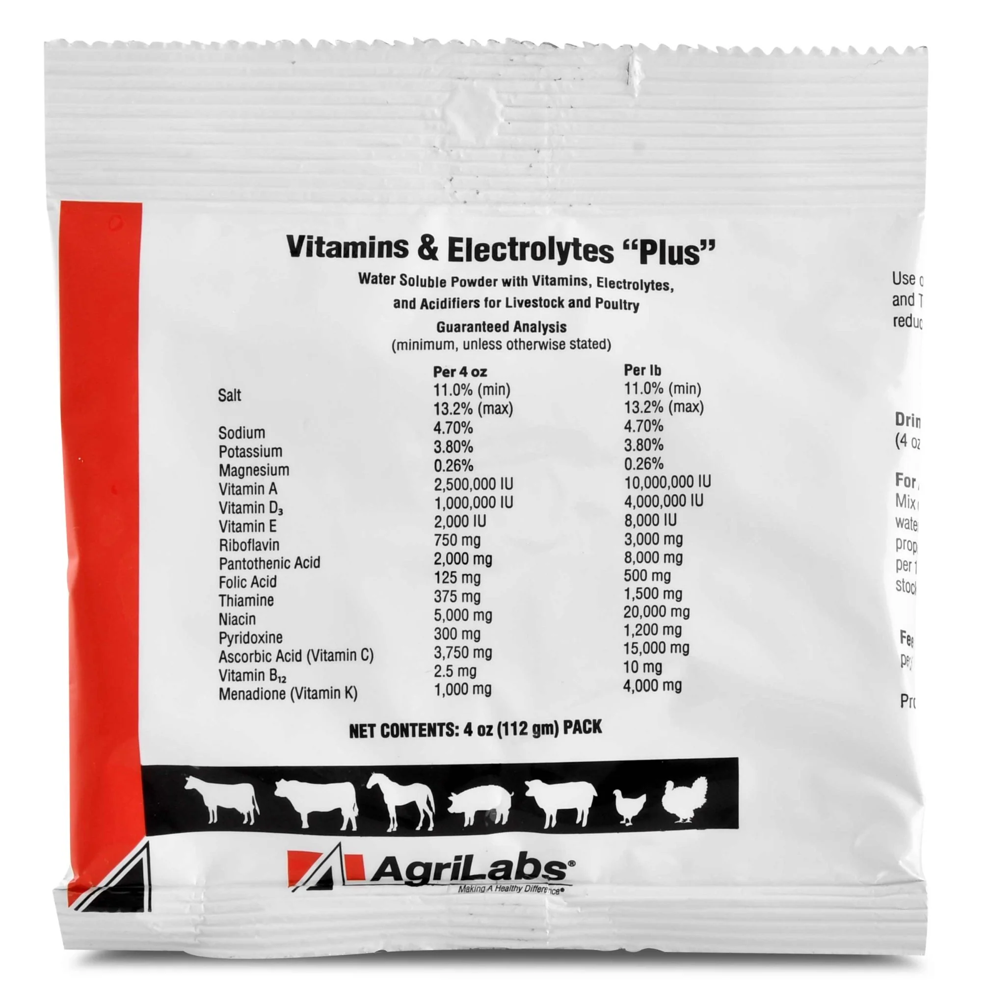 Vitamins & Electrolytes PLUS, 4 oz pkg - Healthber
