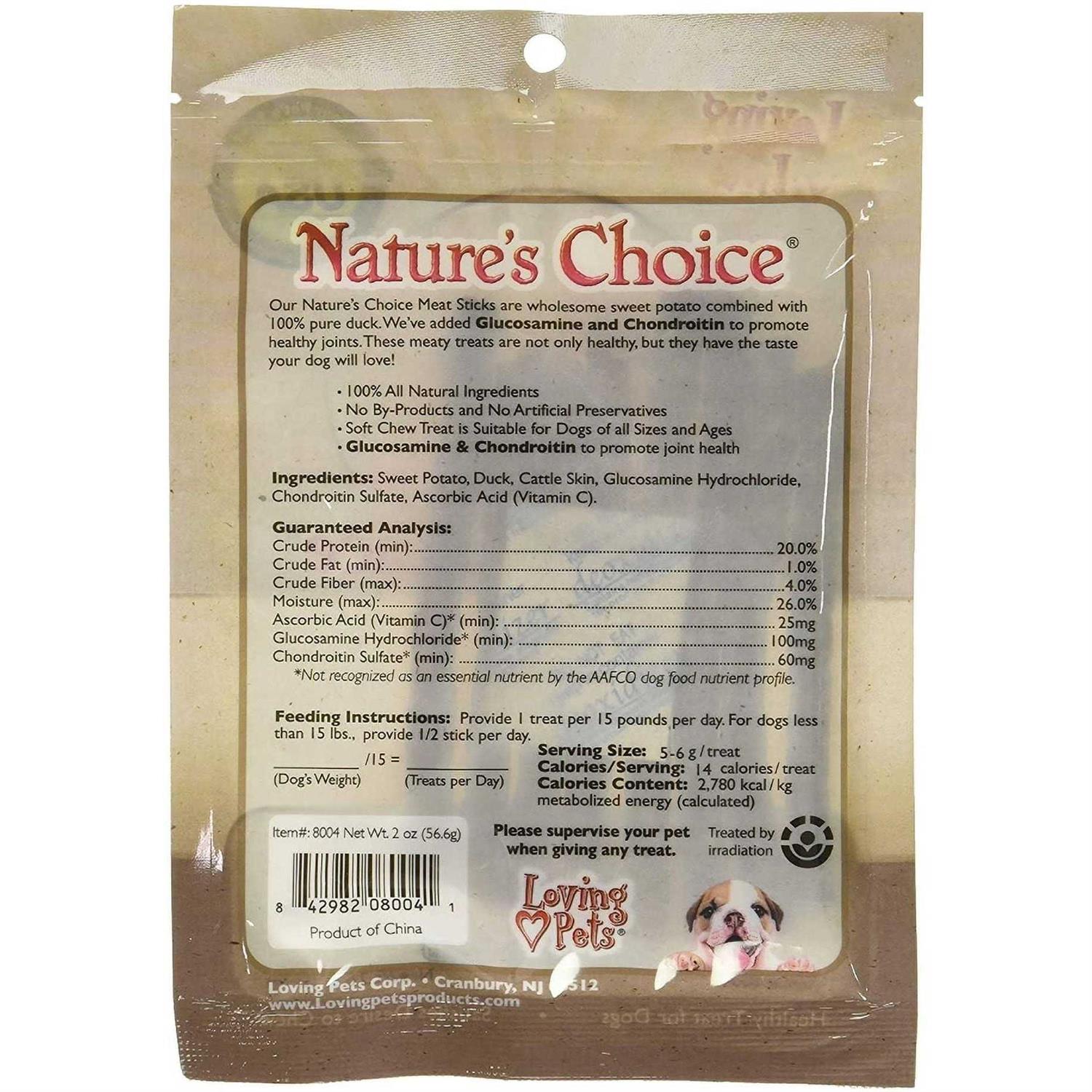 Loving Pets Nature’s Choice Sweet Potato & Duck Meat Sticks - Healthber