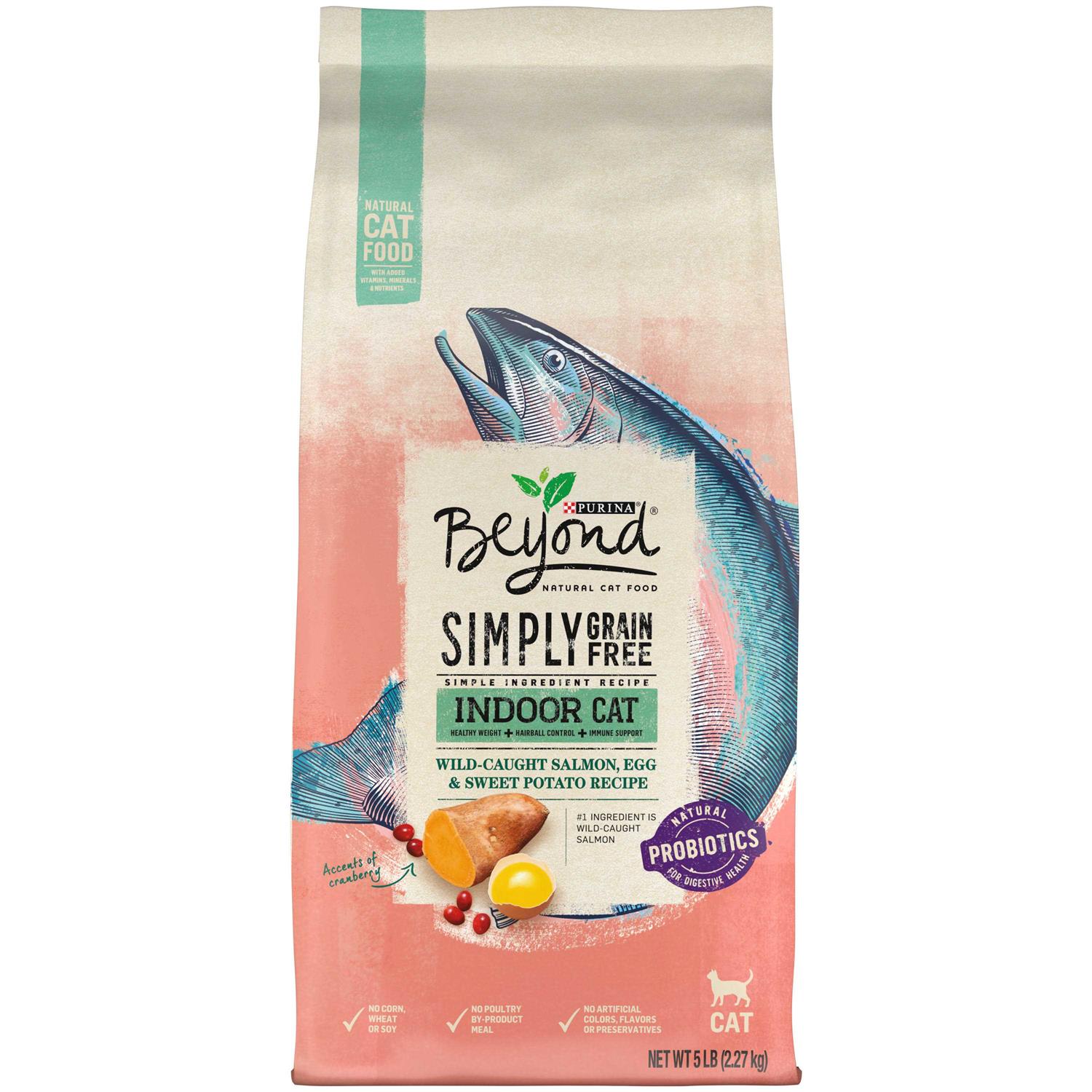 Purina Beyond Grain Free Natural Dry Cat Food Simply Indoor Salmon - Healthber
