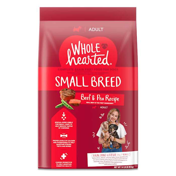 WholeHearted Grain Free Beef & Pea Recipe Small Breed Adult Dry Dog Food - Healthber
