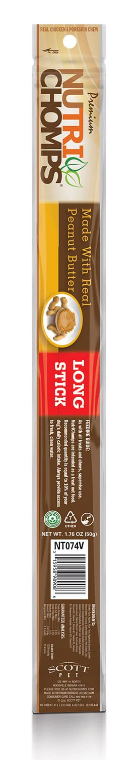 NutriChomps 15��? Peanut Butter Long Stick - Healthber
