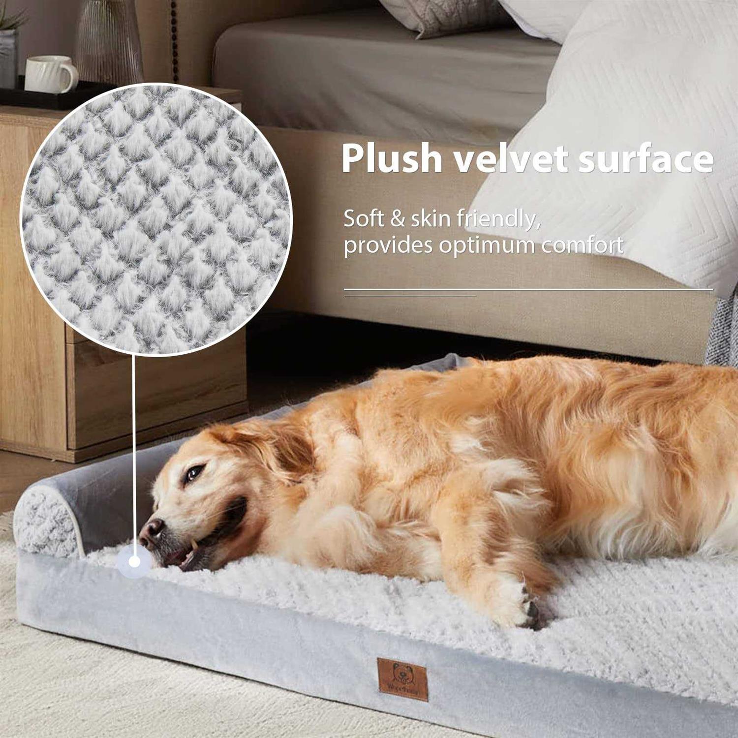 WNPETHOME Dog Beds for Large Dogs Orthopedic Sofa Dog Bed Mat Pillow with Removable Waterproof Cover - Healthber