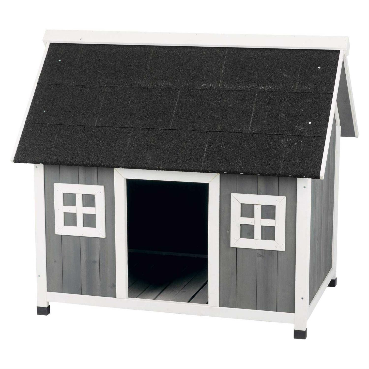 Trixie Pet Natura Barn Style Dog House Gray - Healthber