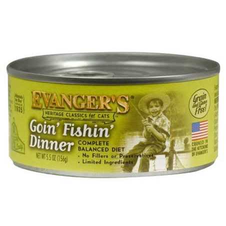 Evanger’s Classic Recipe Grain Free Goin Fishin Dinner Canned Cat Food - Healthber