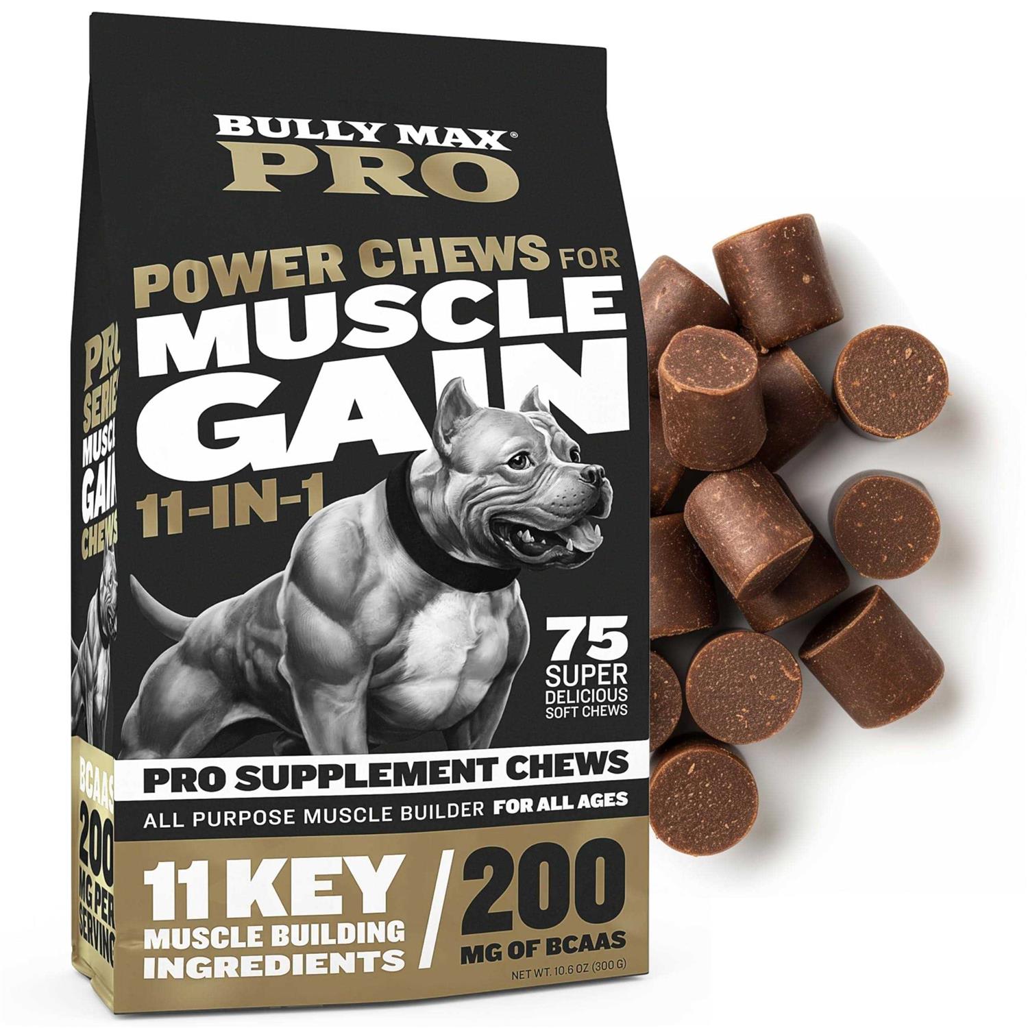 Bully Max Pro Series 11-in-1 Muscle Gain Chews - Healthber