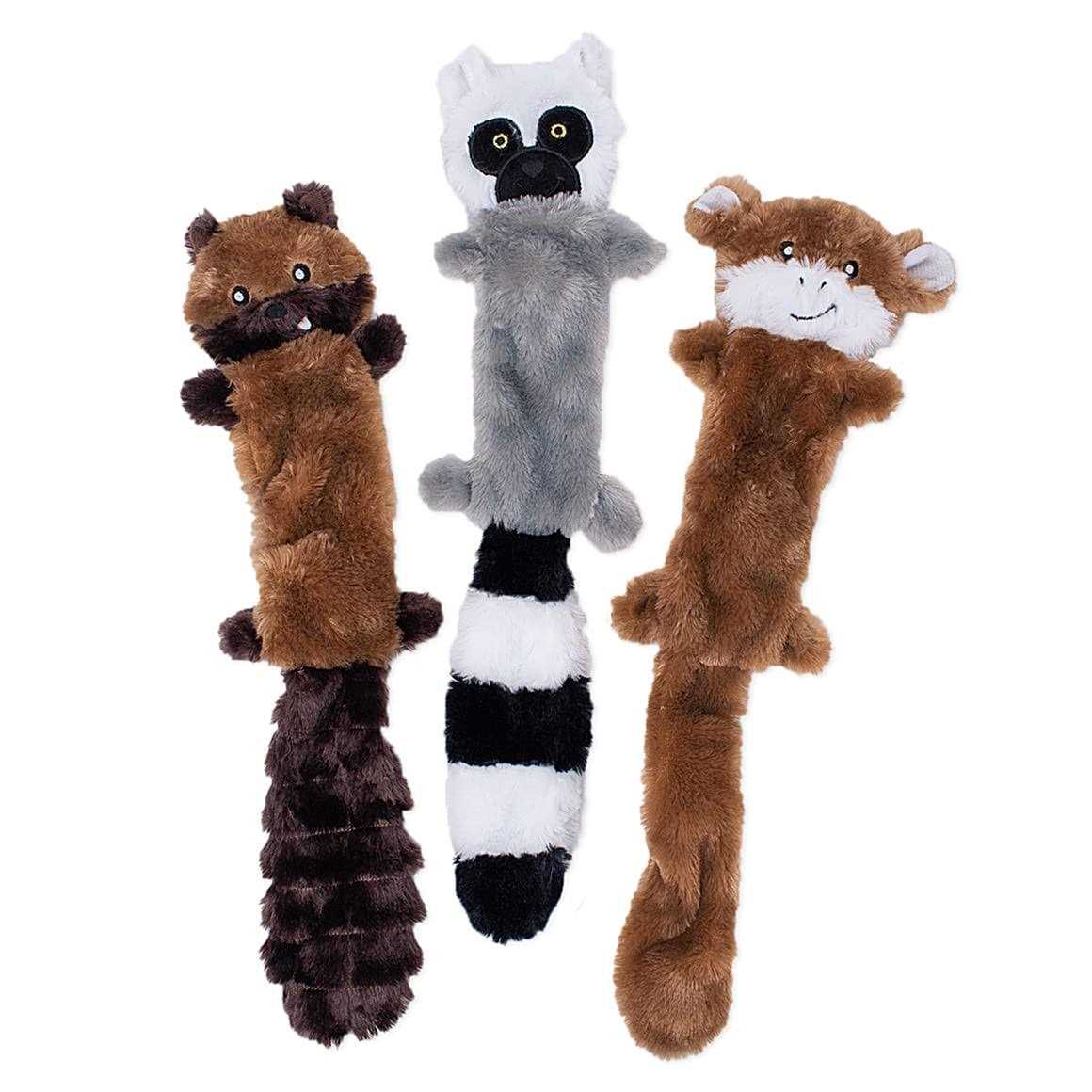 ZippyPaws Skinny Peltz Dog Toy Chipmunk - Healthber
