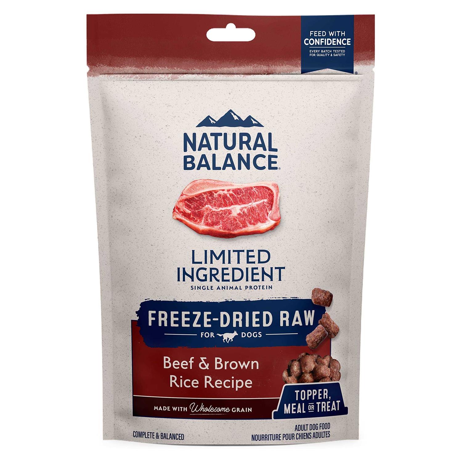 Natural Balance Limited Ingredient Beef & Brown Rice Freeze-Dried Dog Food - Healthber
