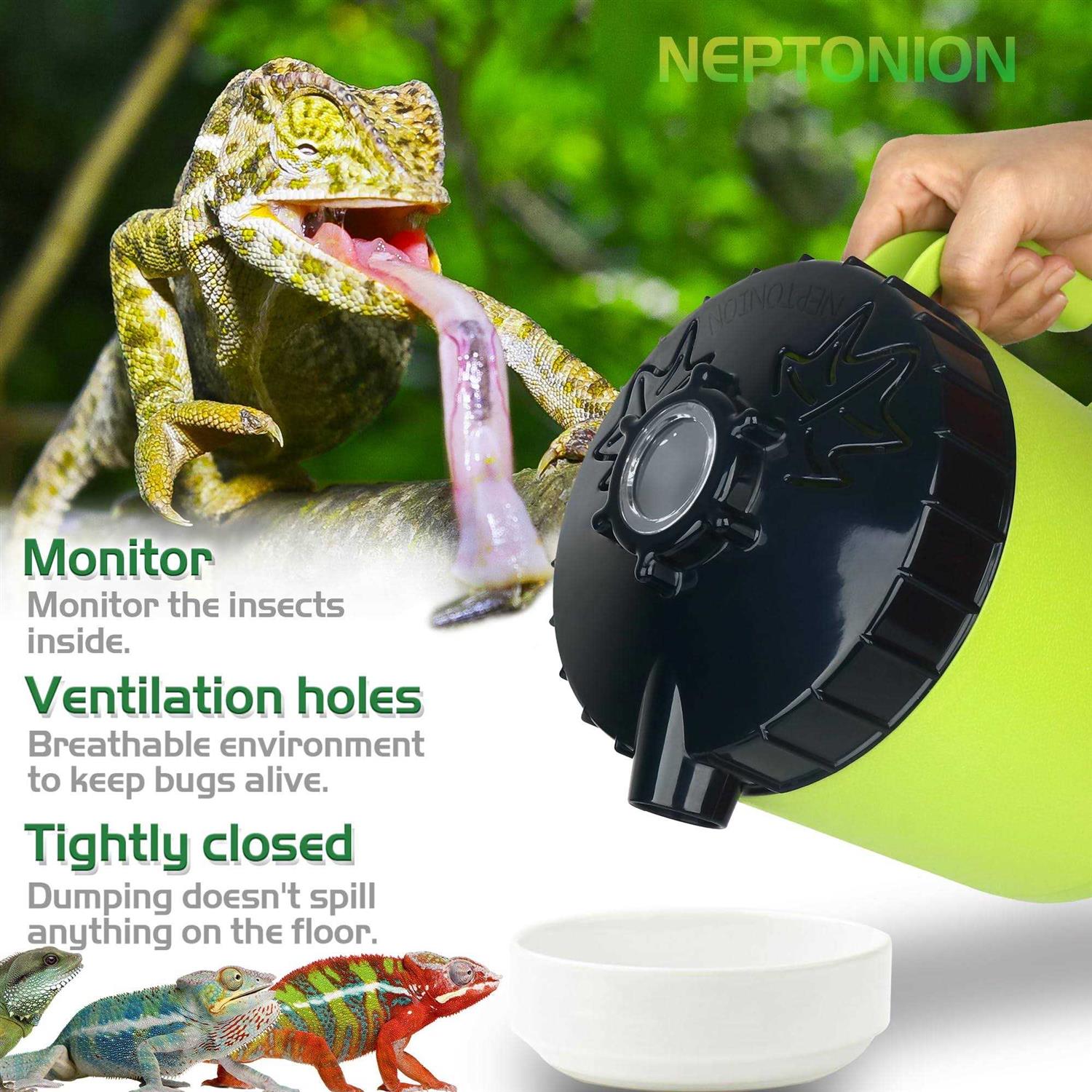 Neptonion Professional Cricket Keeper Live Worm Organizer Tank with Rubber Seal - Healthber