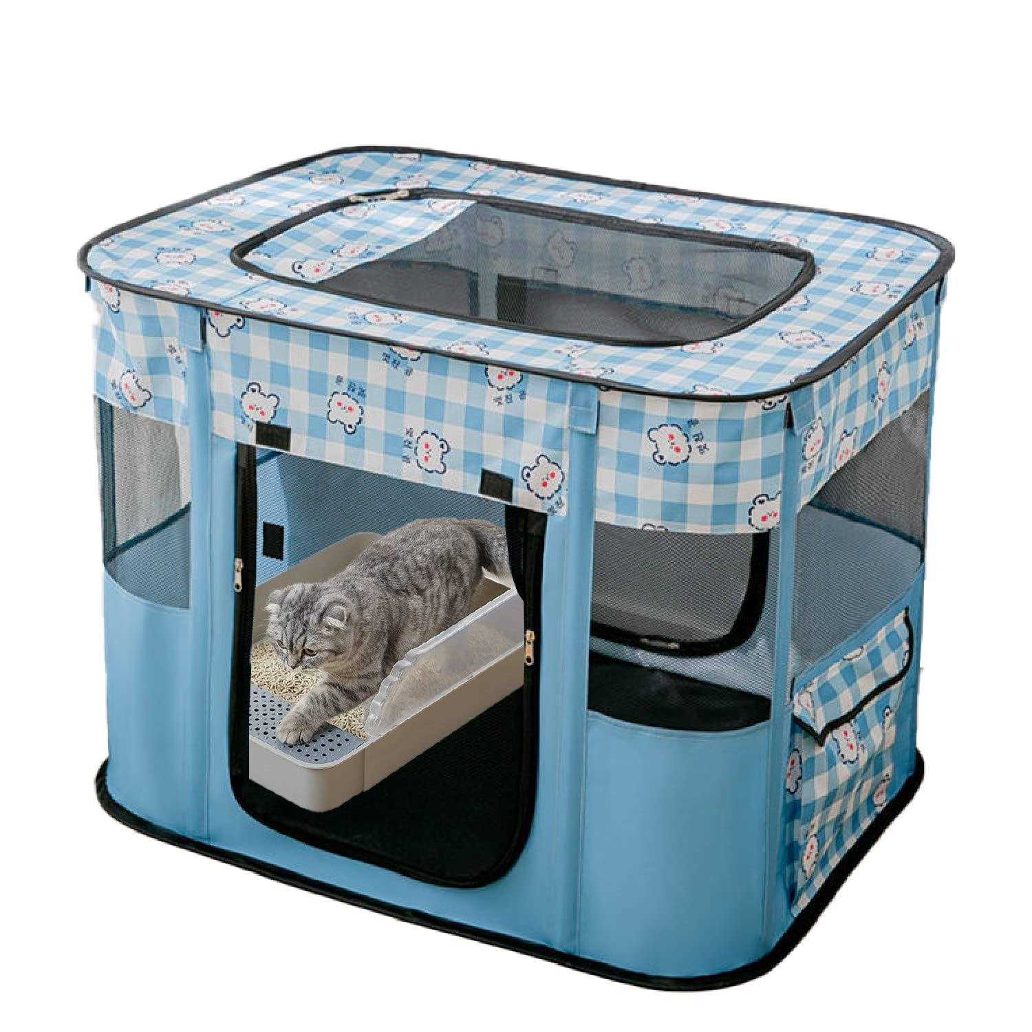 Carroza Portable Foldable Pet Playpen Collapsible Crates Kennel Playpen for Dog cat and Rabbit &Travel Playpen Outdoor or Indoor - Healthber