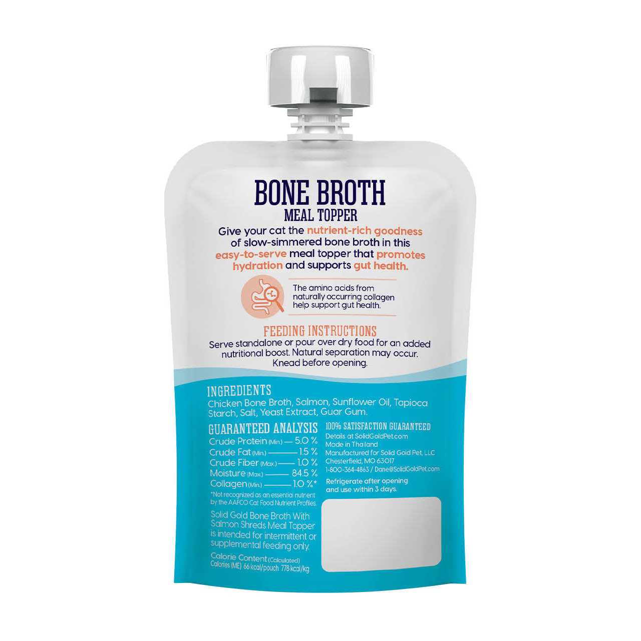 Solid Gold Bone Broth Shreds Meal Topper - Healthber
