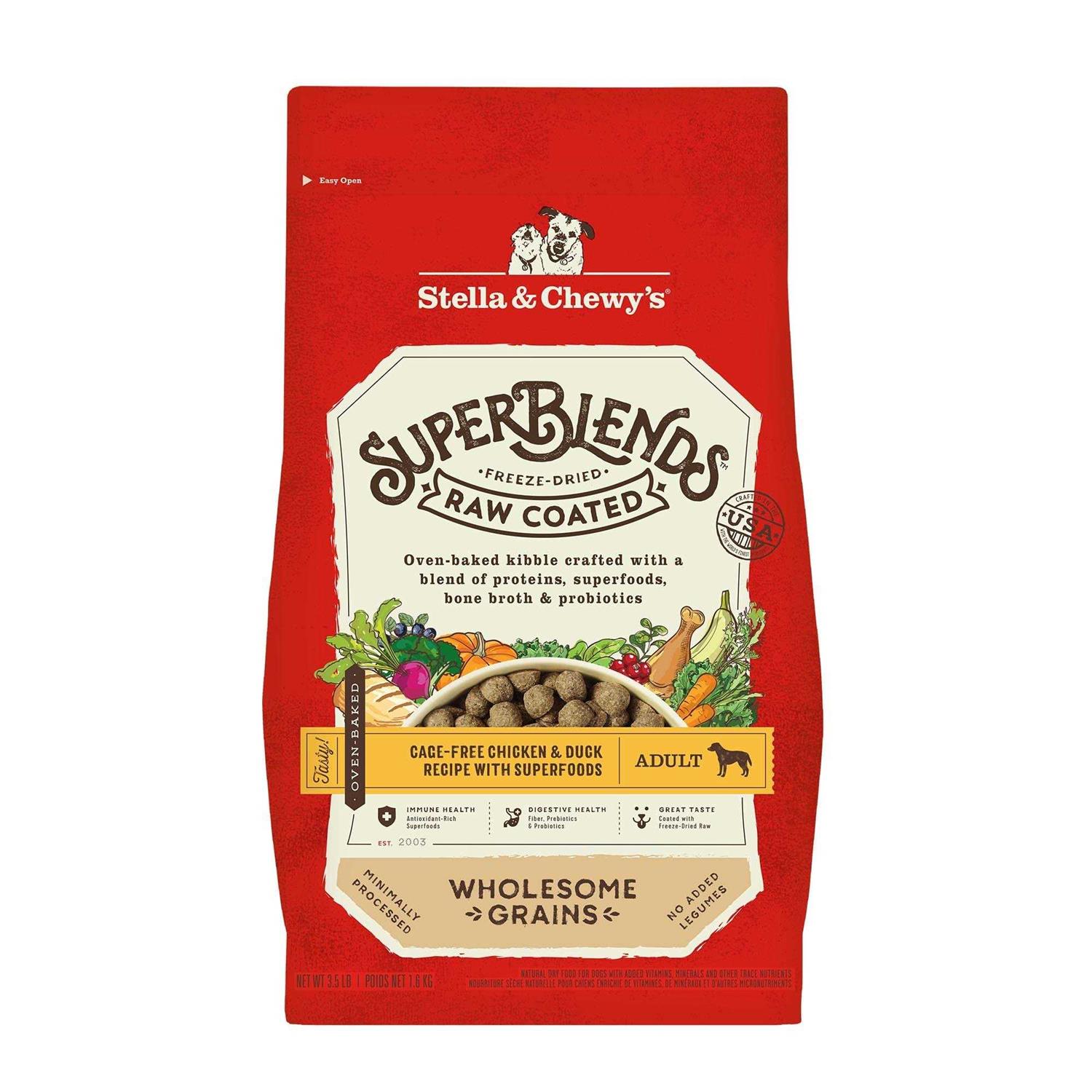 Stella & Chewy’s SuperBlends Raw Wholesome Grains Cage Free Chicken & Duck Recipe with Superfoods - Healthber