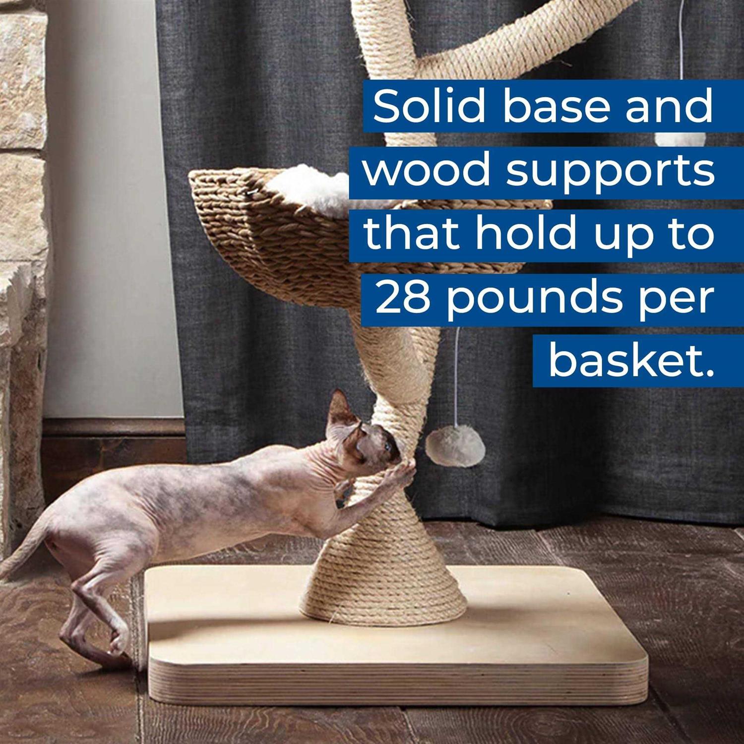 Habitat Haven Modern Cat Tree Big Elevated Tower - Healthber
