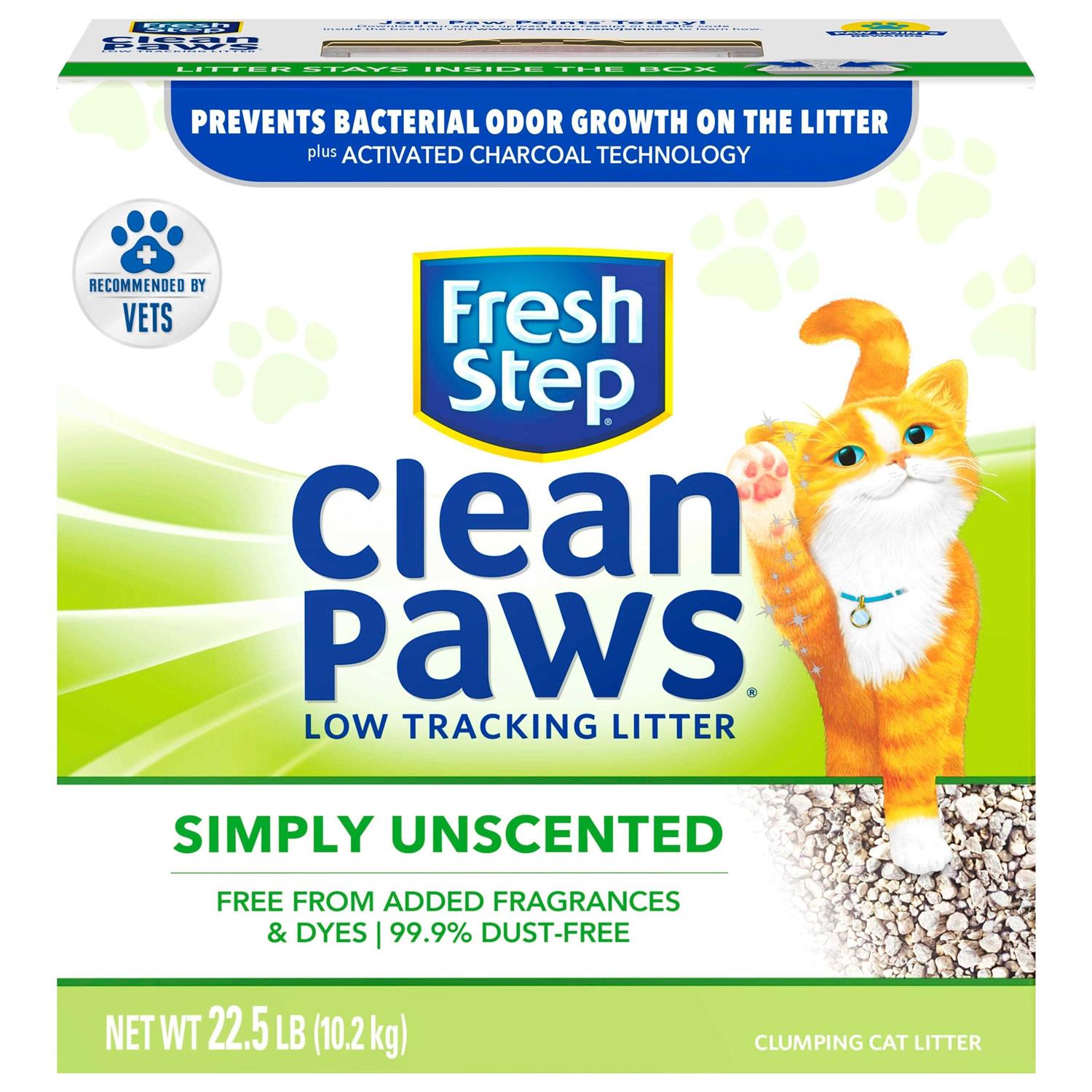 Fresh Step Clean Paws Simply Unscented Clumping Cat Litter - Healthber