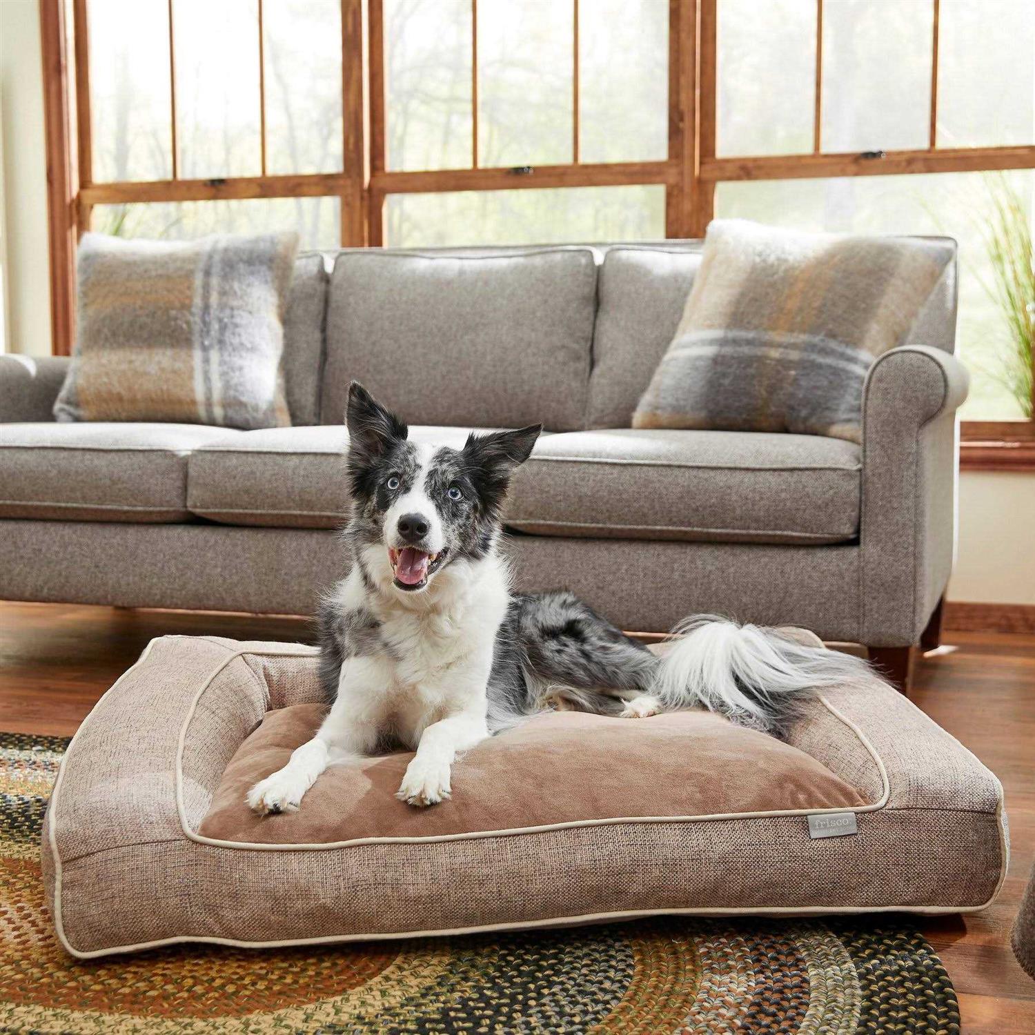 Frisco Orthopedic Bolster Dog Bed w/Removable COVER - Healthber