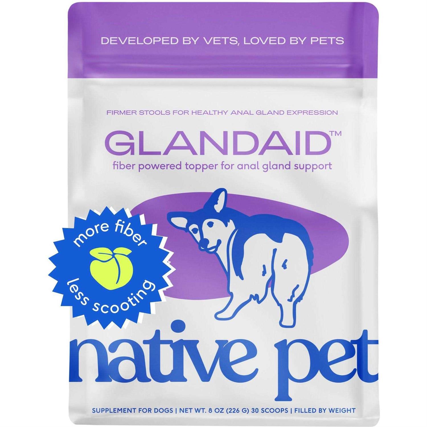 Native Pet GlandAid Anal Gland Supplement for Dogs - Healthber