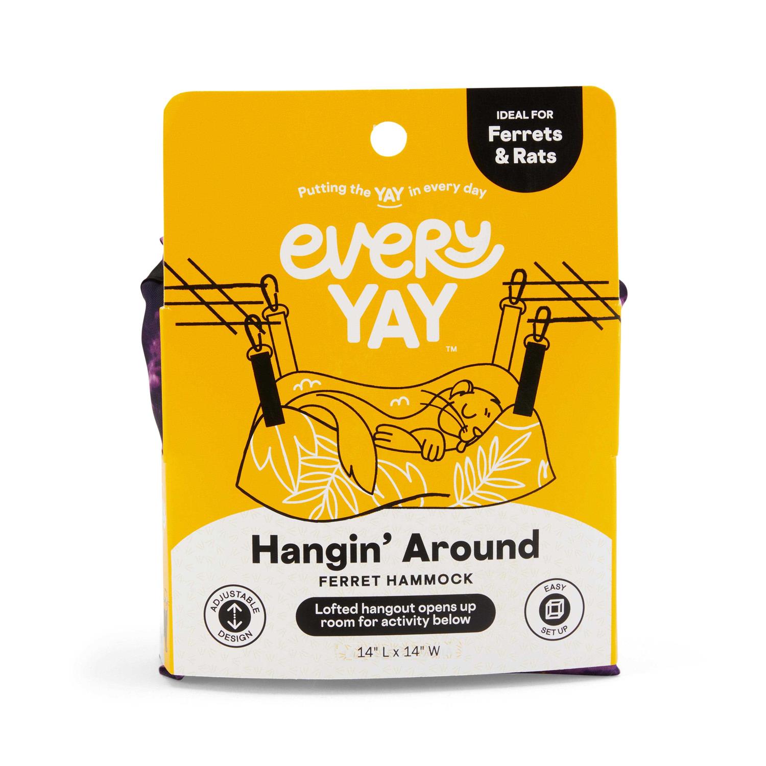EveryYay Hangin’ Around Reversible Ferret Hammock - Healthber