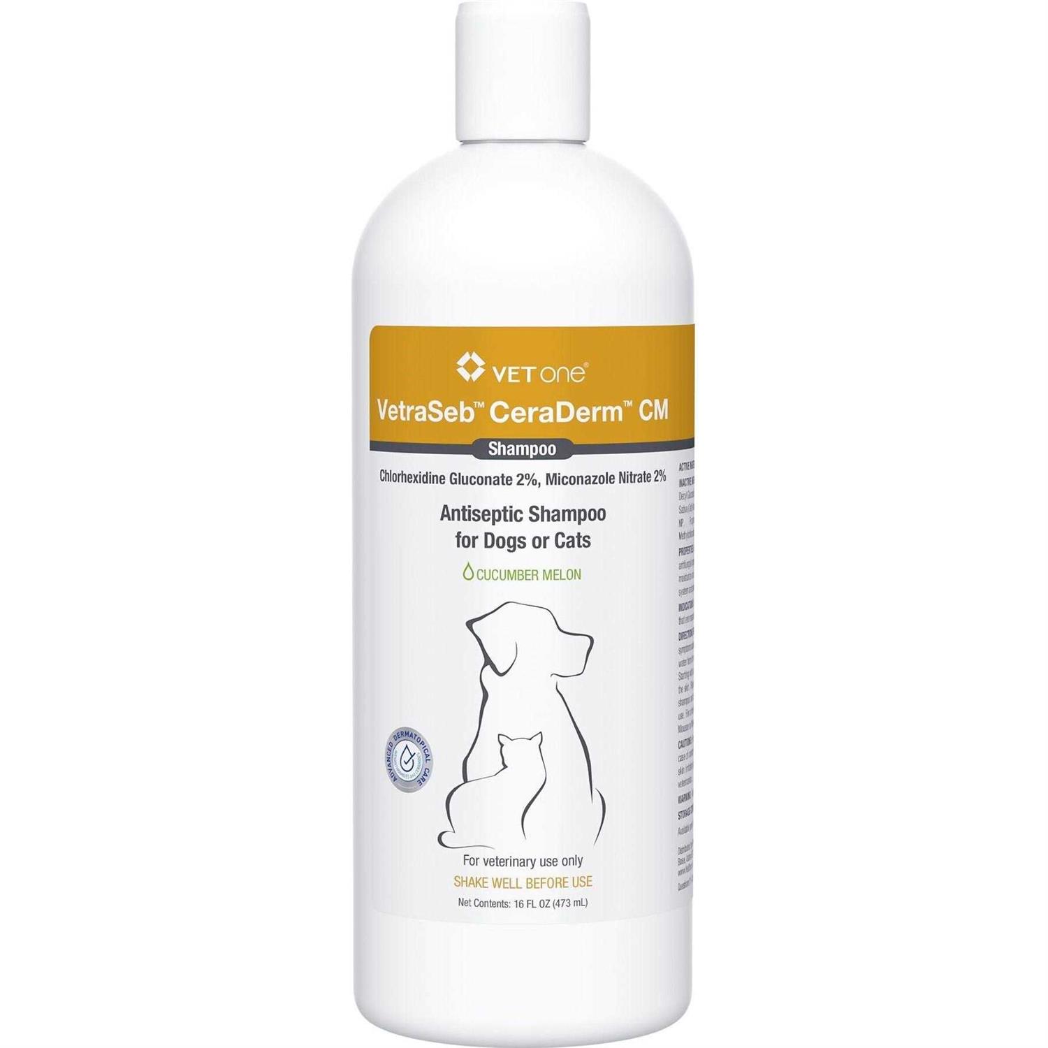 VetraSeb CeraDerm Antiseptic Shampoo for Dogs or Cats - Healthber