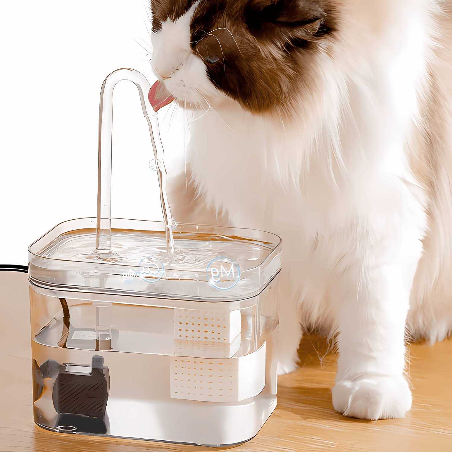 Pet Fountain Pet Water Fountain50oz/1.5L Cat Water Fountain Dog Automatic Water Dispenser with Filters ,fresh - Healthber