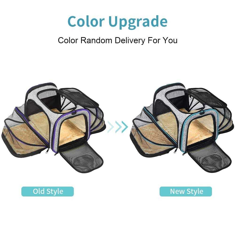 BYTANA Pet Carrier Airline Approved, Expandable Foldable Soft-Sided Dog Carrier, 3 Open Doors, 2 Reflective Tapes, Pet Travel Bag Safe and Easy for Cats - Healthber