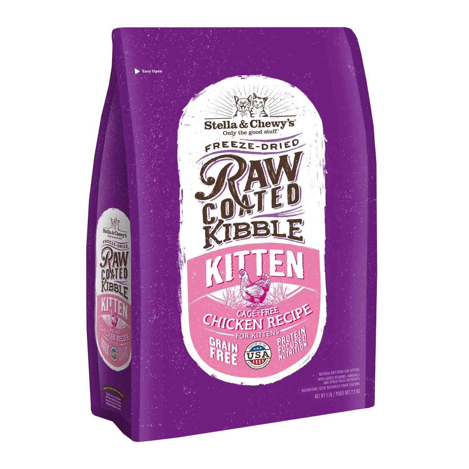 Stella & Chewy’s Raw Coated Cage-Free Chicken Kitten Dry Cat Food - Healthber