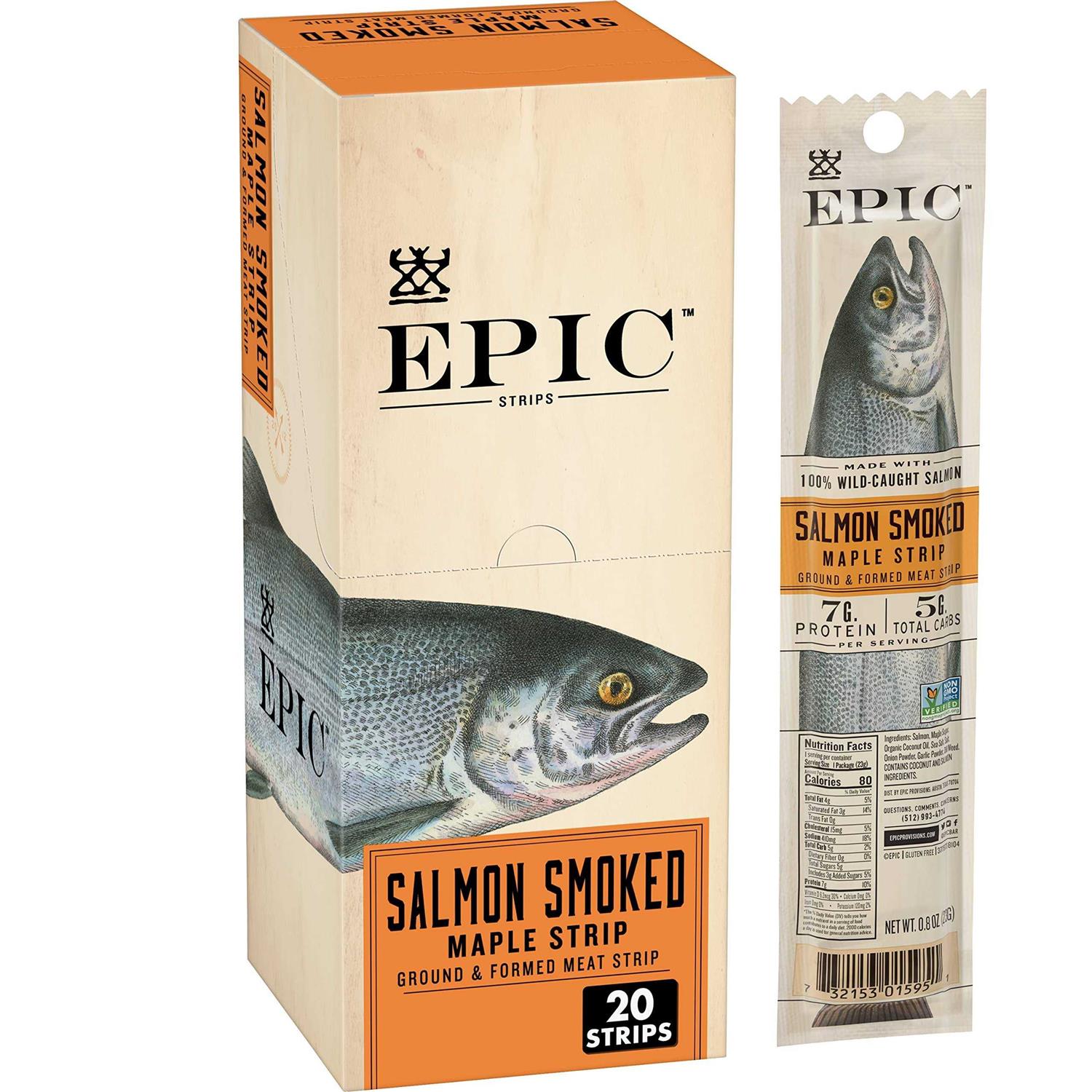 Epic Smoked Salmon Strips Wild Caught - Healthber