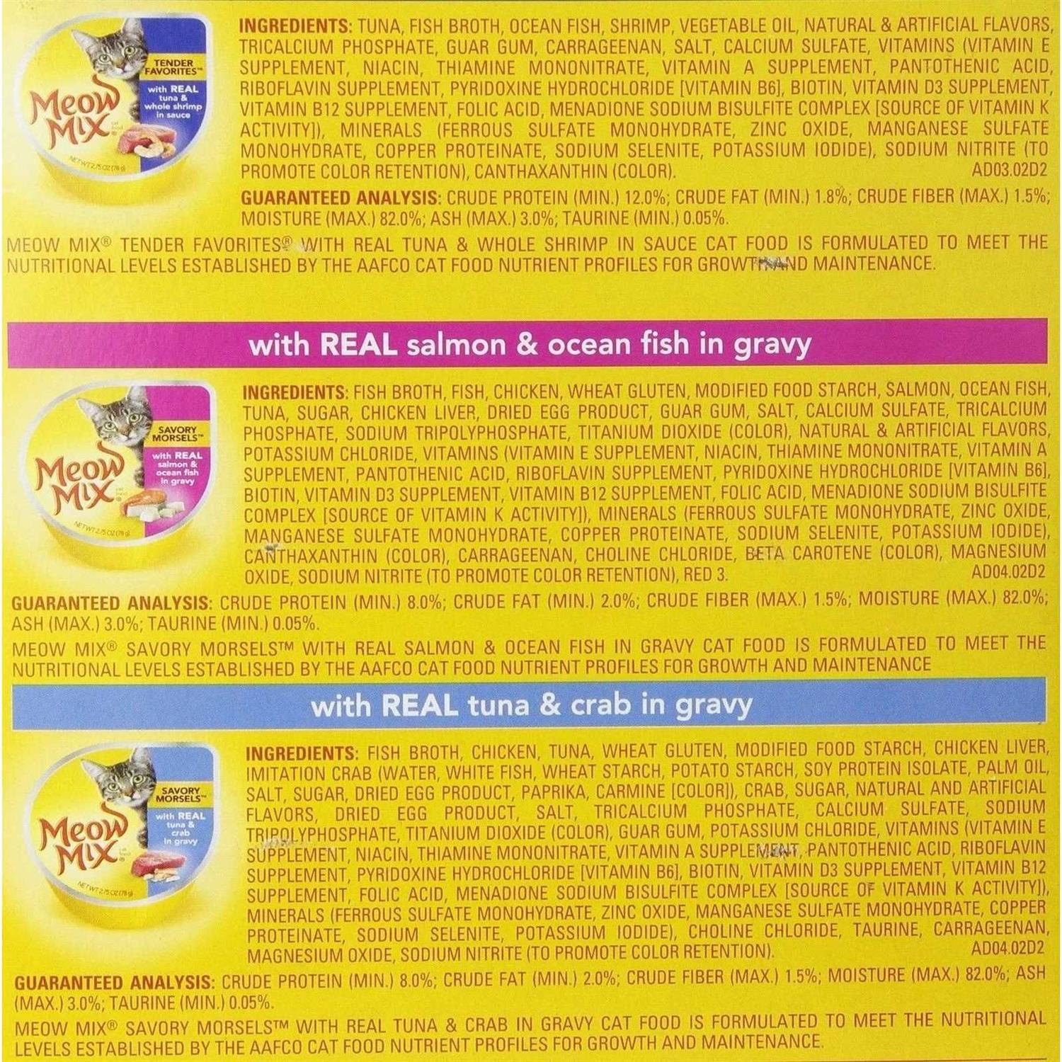 Meow Mix Cat Food Seafood Variety Pack - Healthber