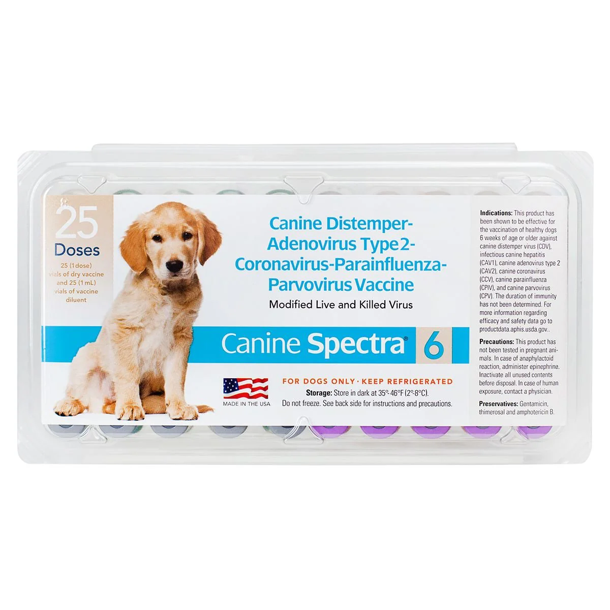 Canine Spectra 6 Dog Vaccine, 25 dose - Healthber