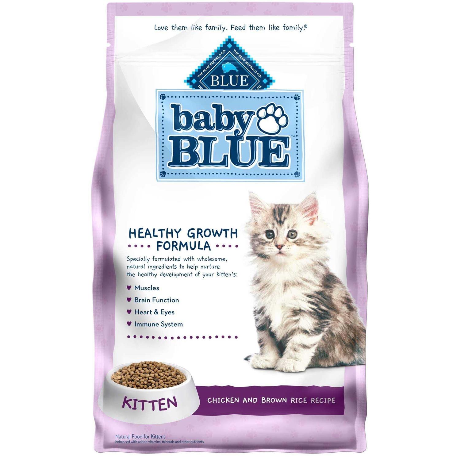 Blue Buffalo Baby Blue Healthy Growth Formula Natural Kitten Dry Cat Food, Chicken and Brown Rice Recipe - Healthber