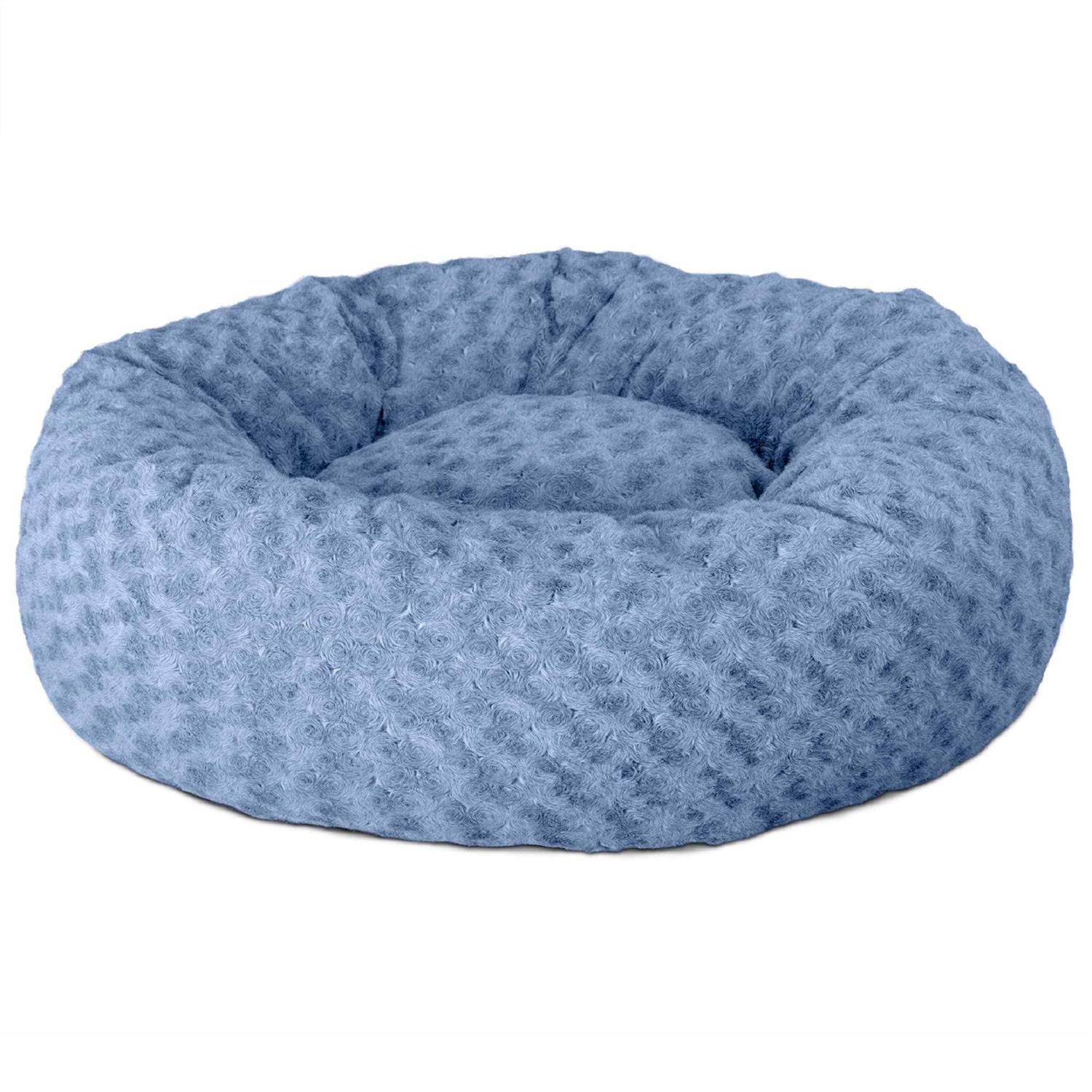 FurHaven Curly Fur Plush Donut Dog Bed - Healthber