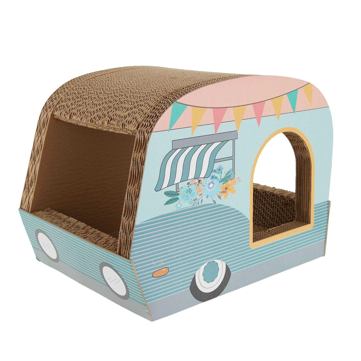 Whisker City Trailin’ Off Trailer Corrugate Cat Scratcher - Healthber