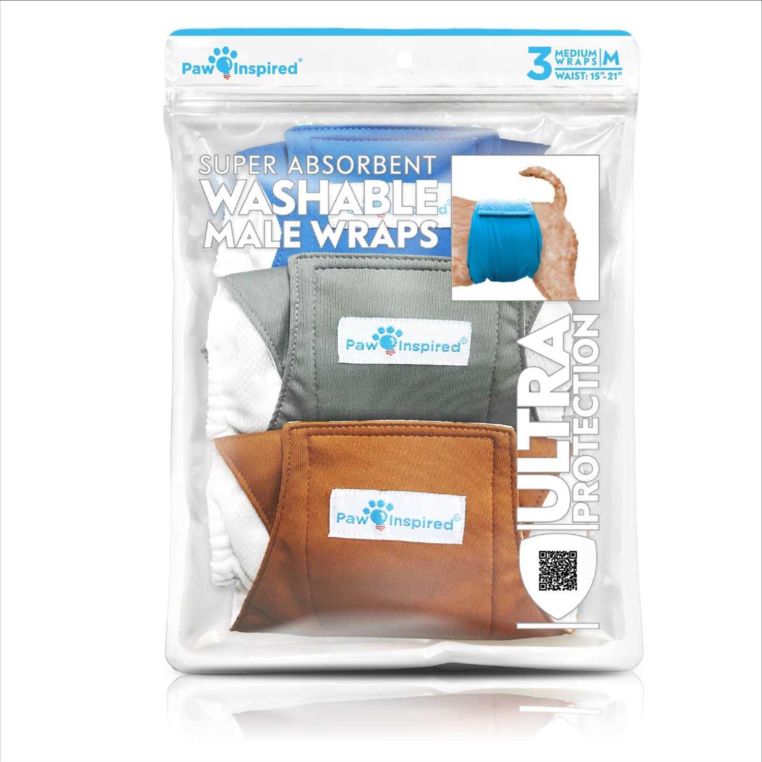 Paw Inspired Male Dog Wraps Washable Belly Band for Dogs - Healthber