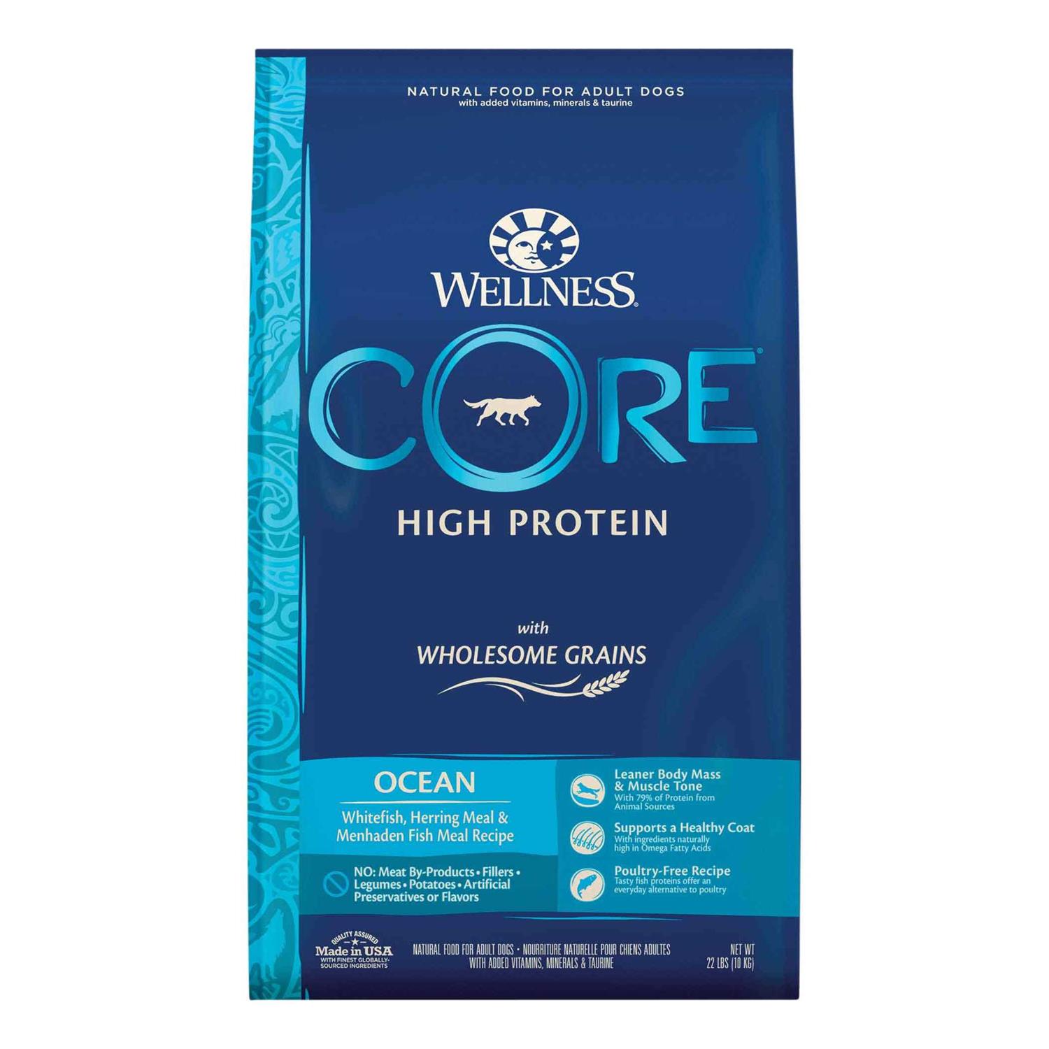 Wellness CORE High Protein Wholesome Grains Ocean Recipe Dry Dog Food - Healthber