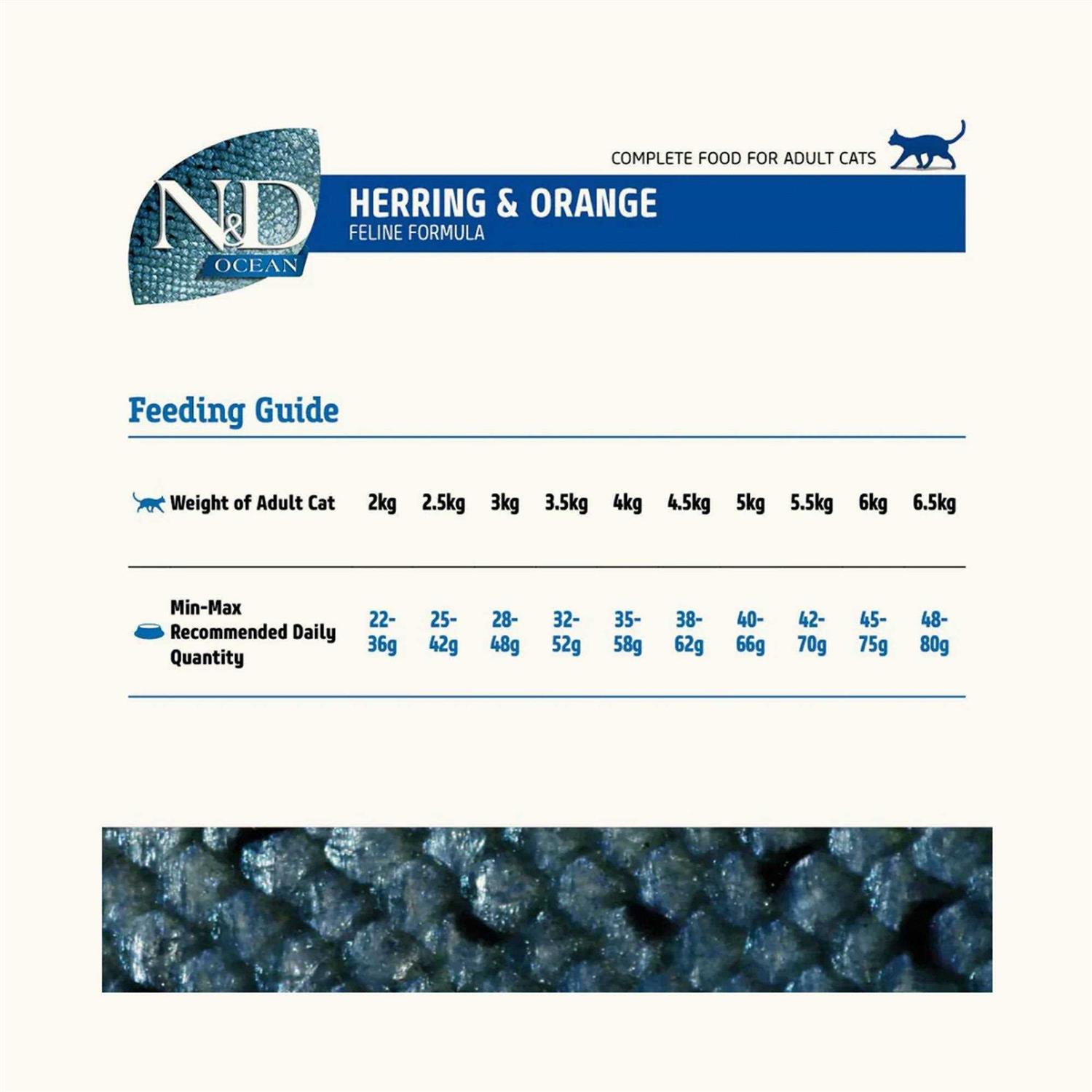 Farmina N&D Ocean Herring & Orange Adult Dry Cat Food - Healthber