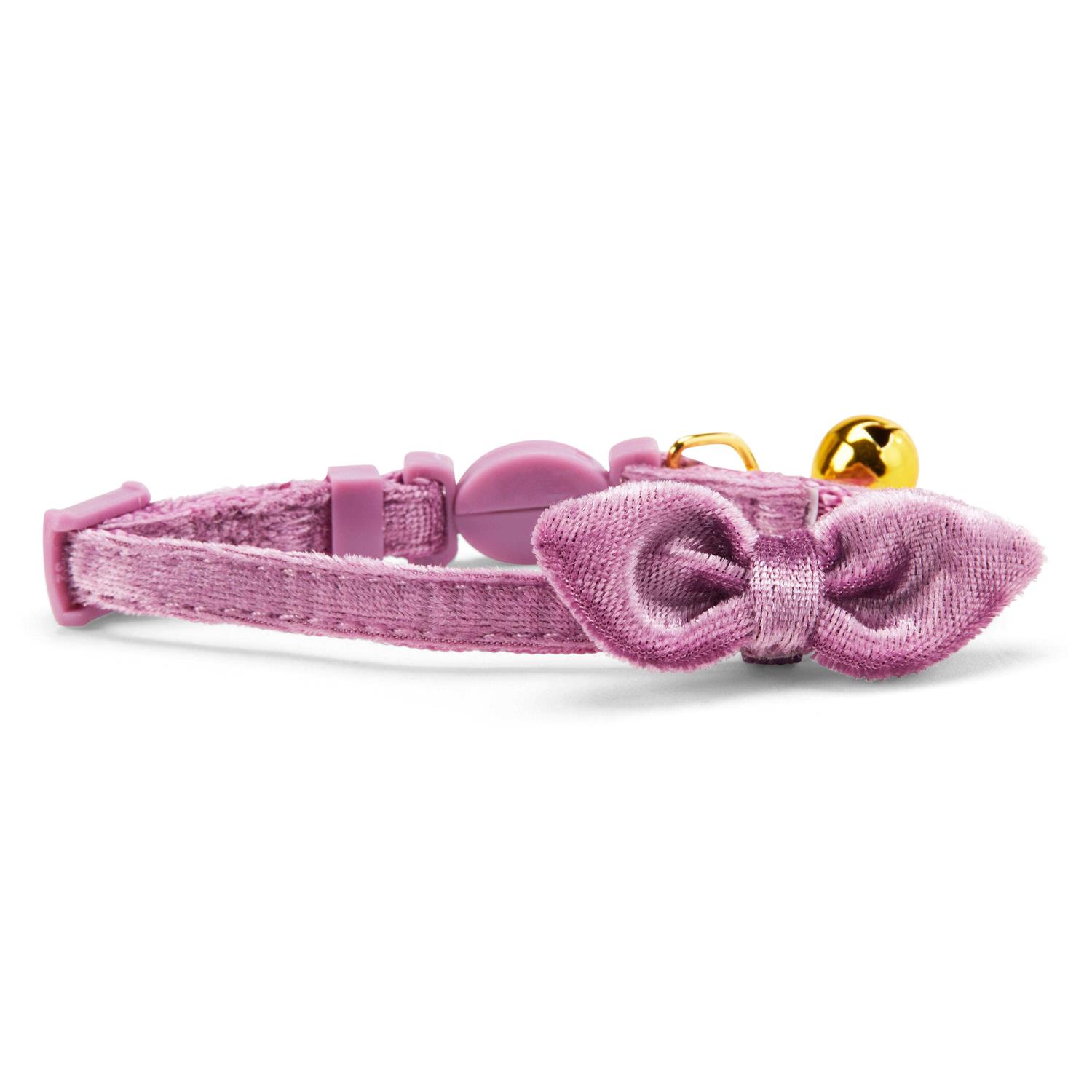 YOULY The Heir Velvet Adjustable Purple Kitten Collar - Healthber